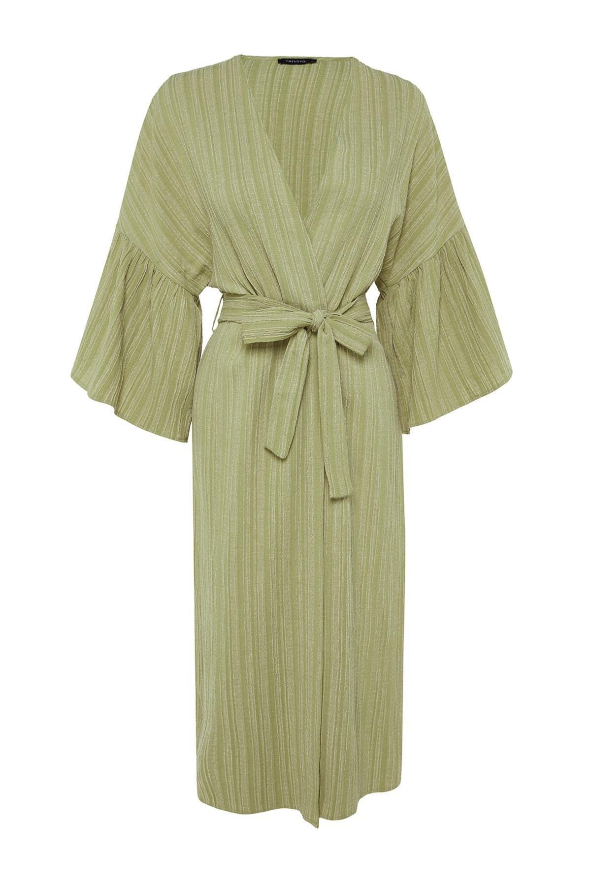 Khaki Kimono, , large image number 5