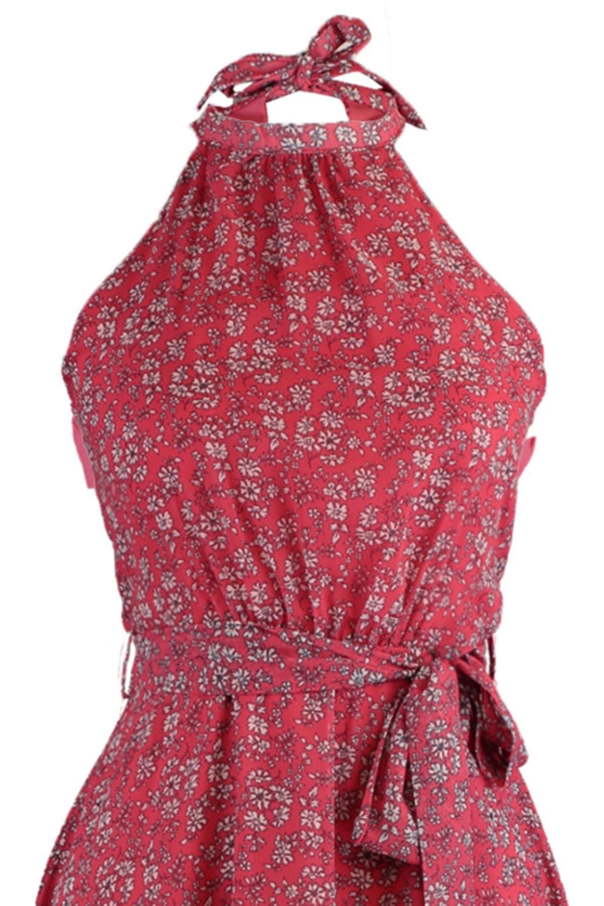 Pink A-Line Floral Dress, , large image number 6