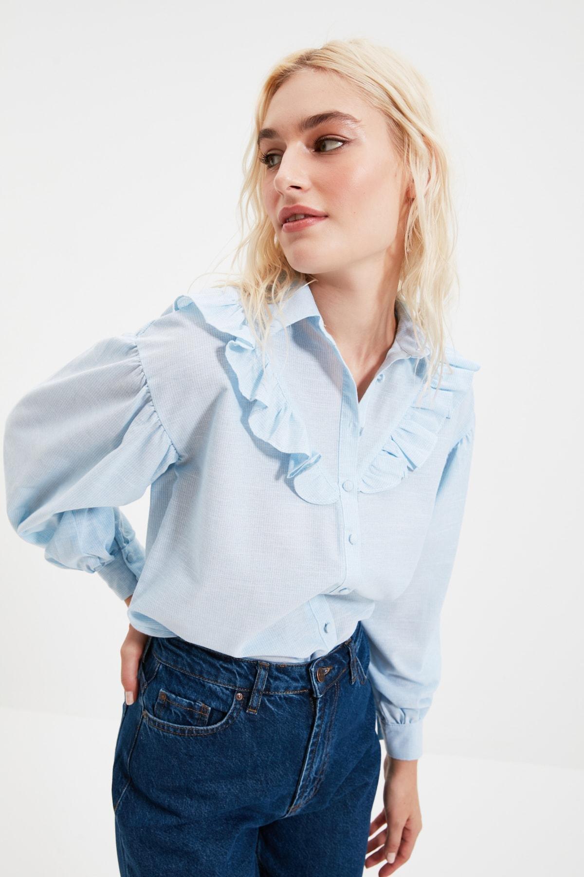 Blue Striped Shirt, , large image number 1