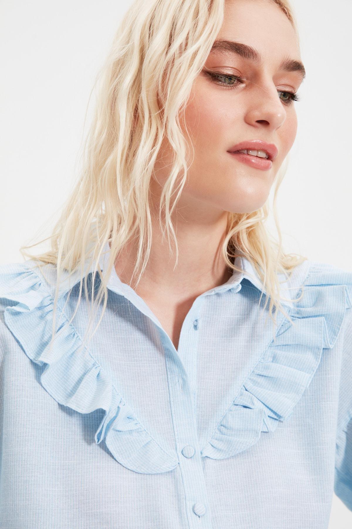 Blue Striped Shirt, , large image number 4