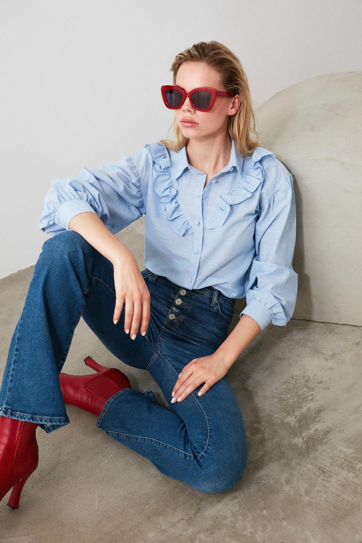 Blue Striped Shirt, , large image number 6