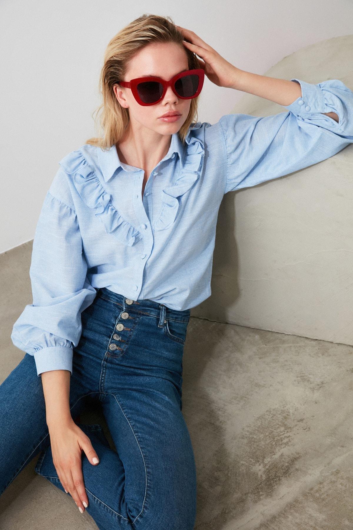 Blue Striped Shirt, , large image number 7