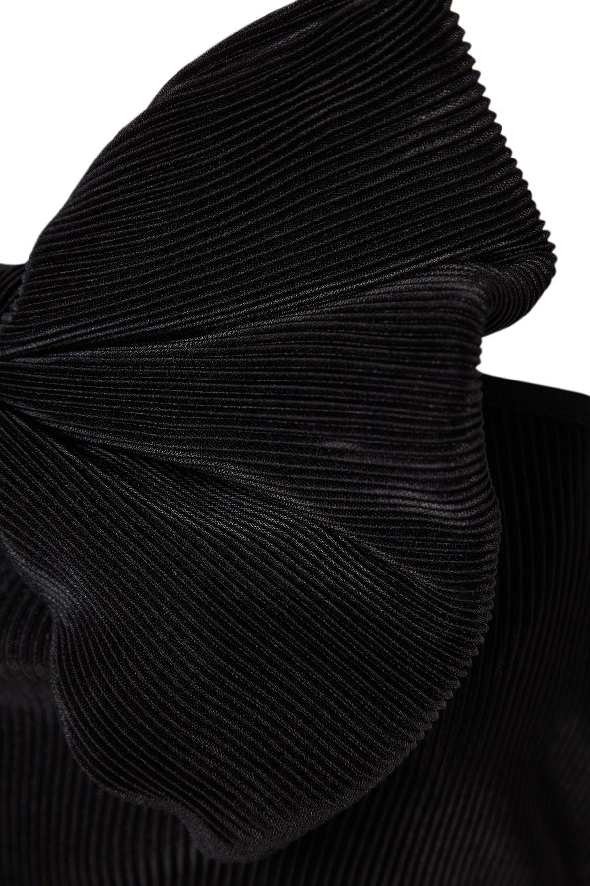 Trendyol - Black Knitted Textured Crop Top