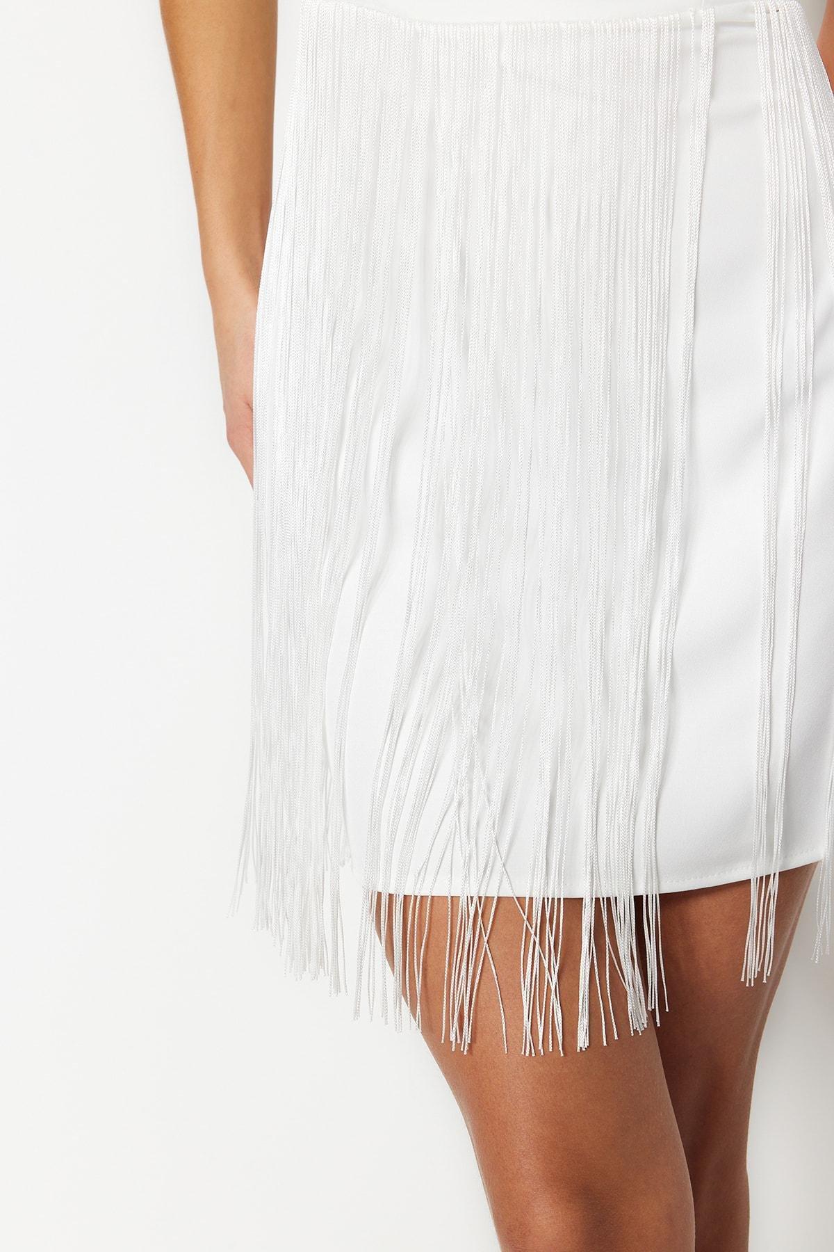 White Halterneck Dress, , large image number 4