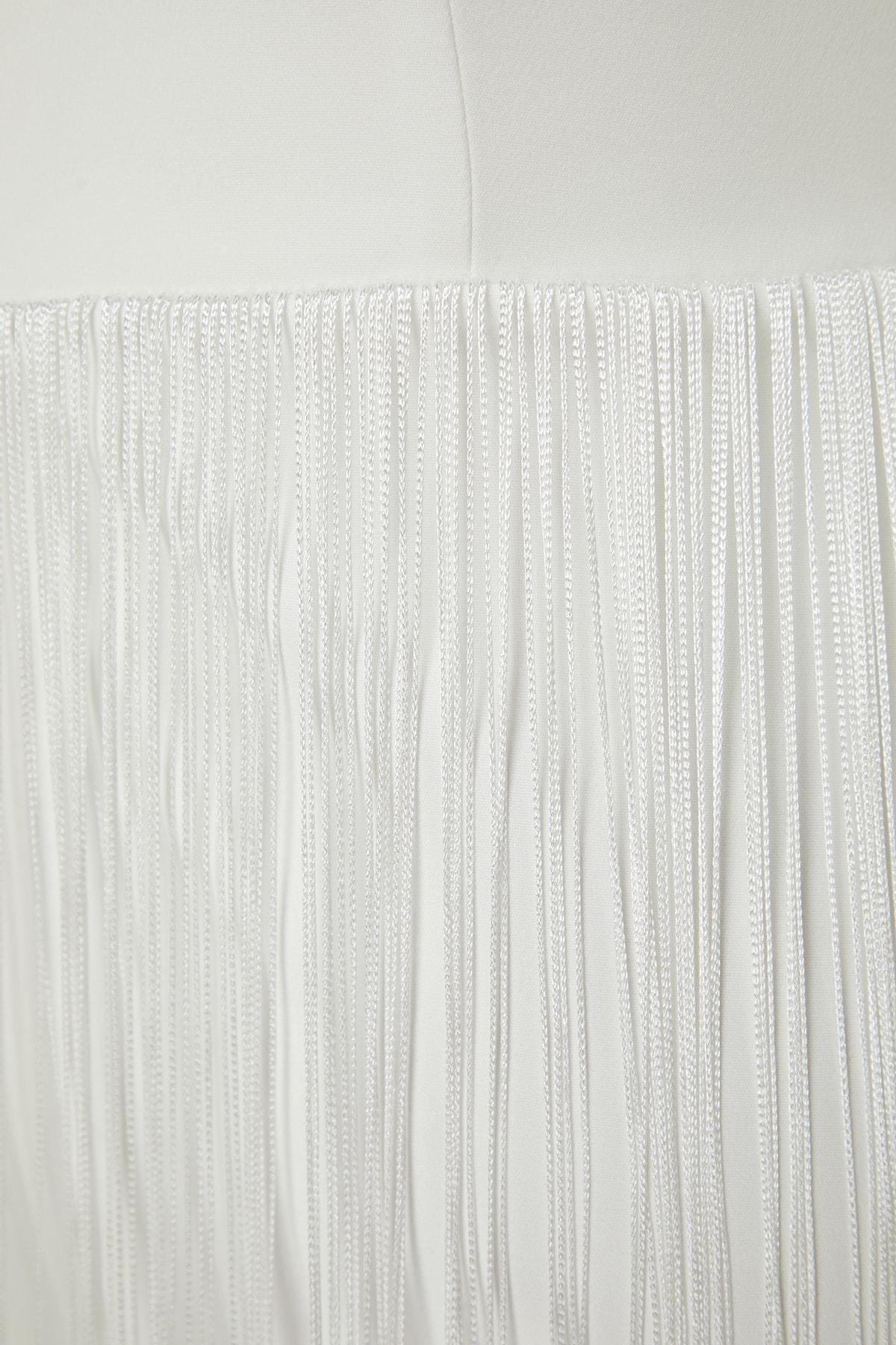 White Halterneck Dress, , large image number 6