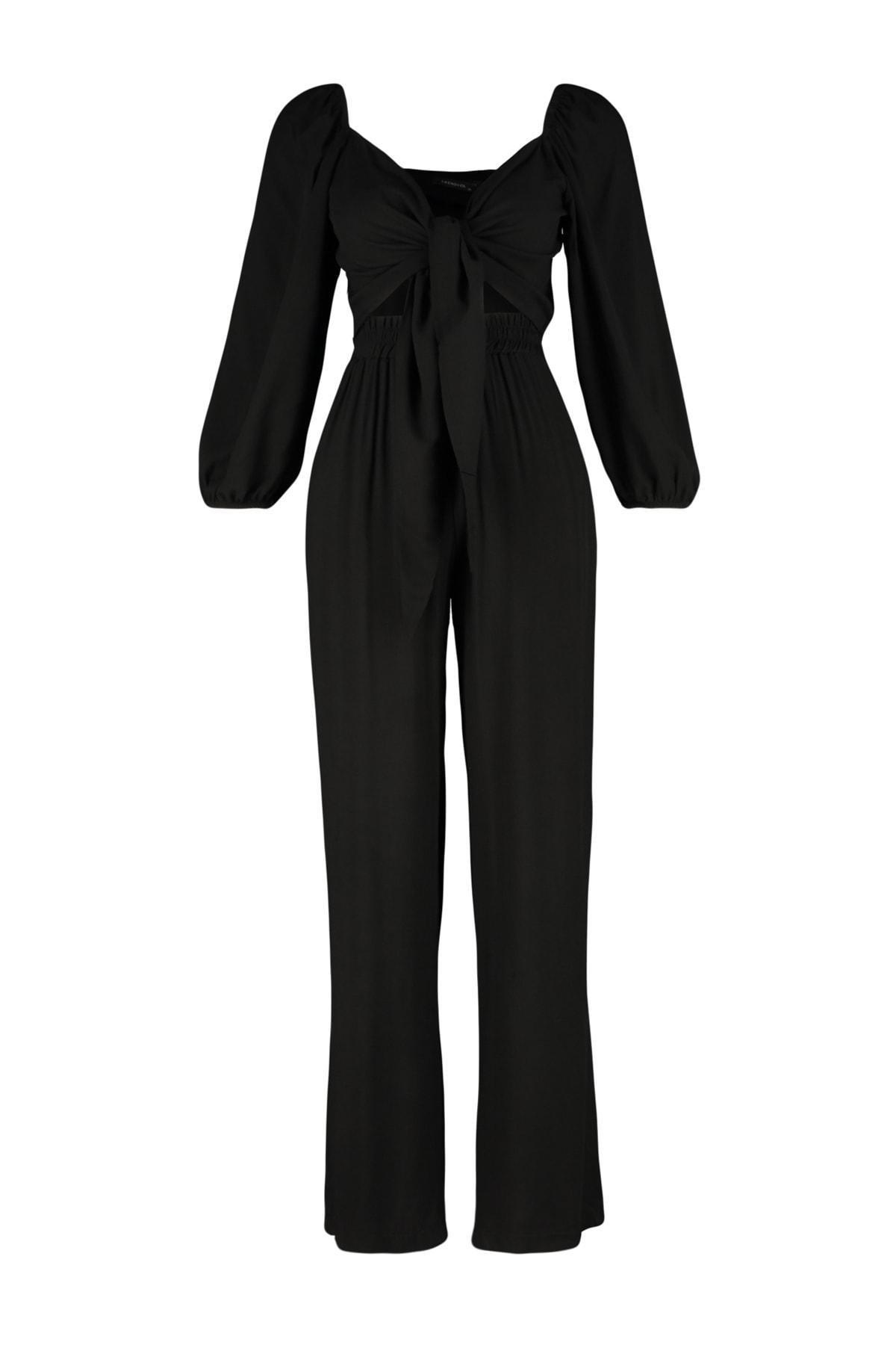 Black Knotted Co-Ord Set, , large image number 0