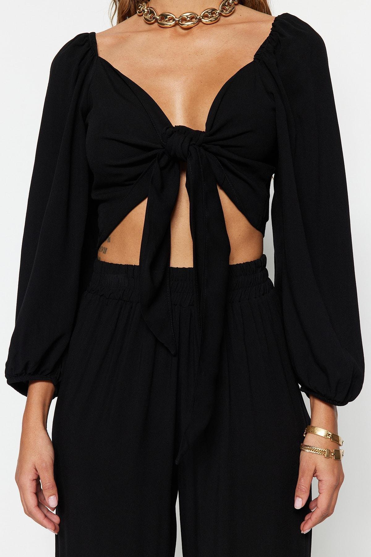 Black Knotted Co-Ord Set, , large image number 5
