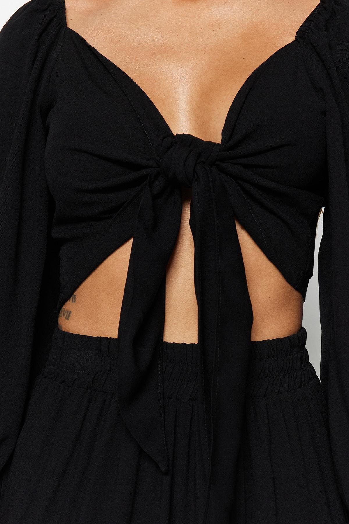 Black Knotted Co-Ord Set, , large image number 6