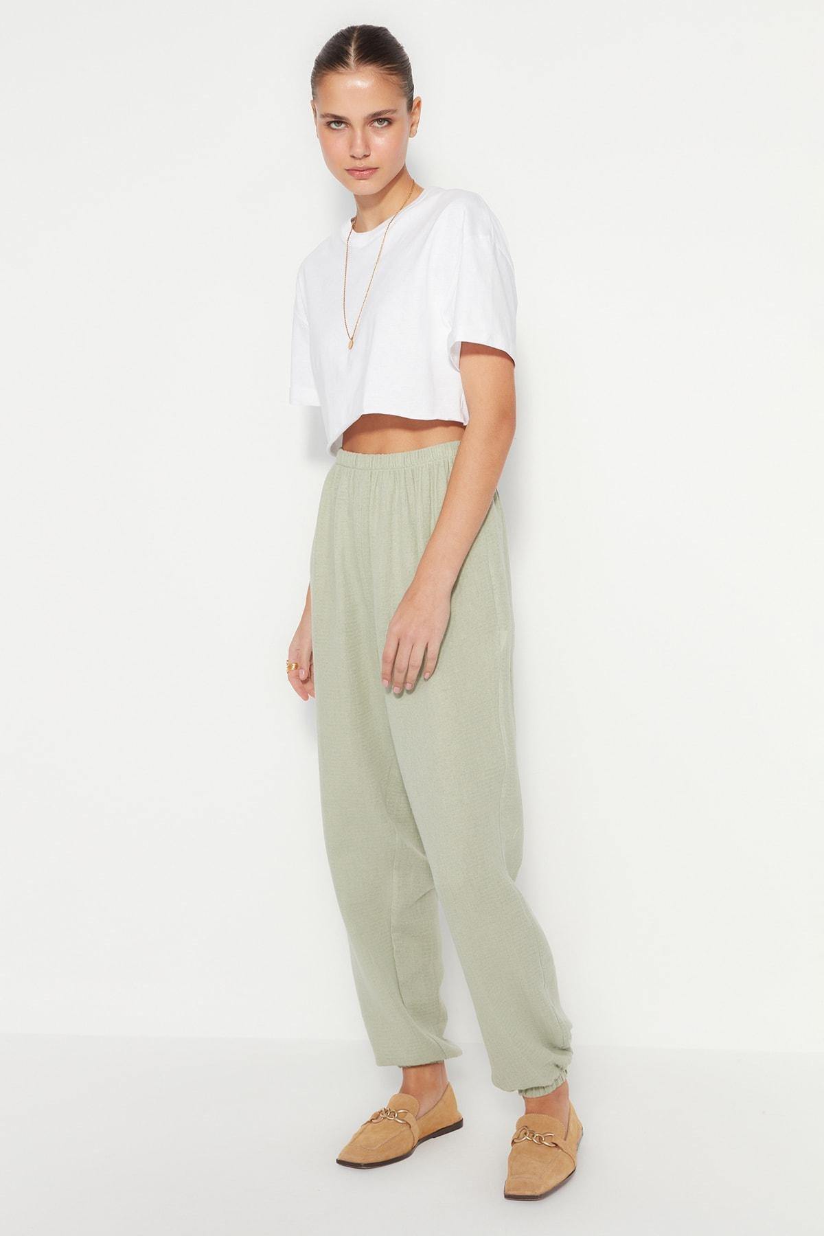 Khaki Joggers Pants, , large image number 1
