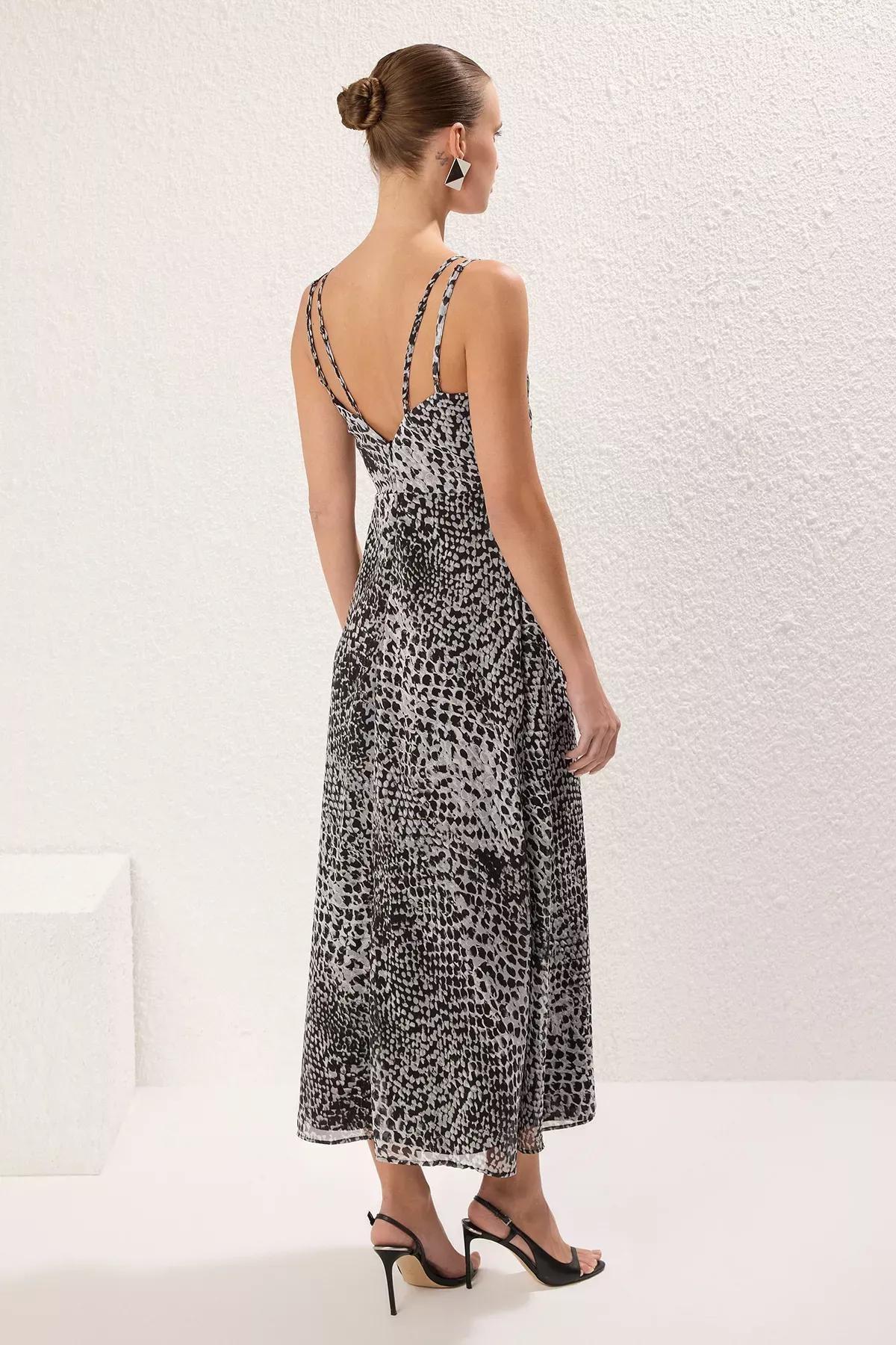 Black Ethnic Maxi Dress, , large image number 3