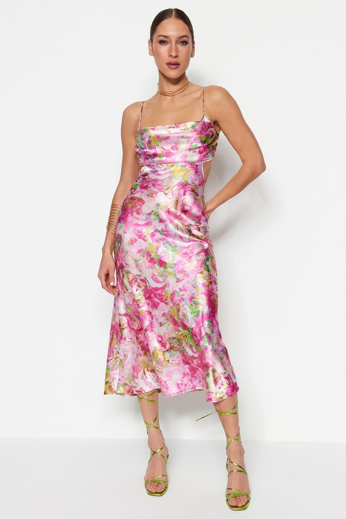 Multicolour Floral Shift Dress, , large image number 1