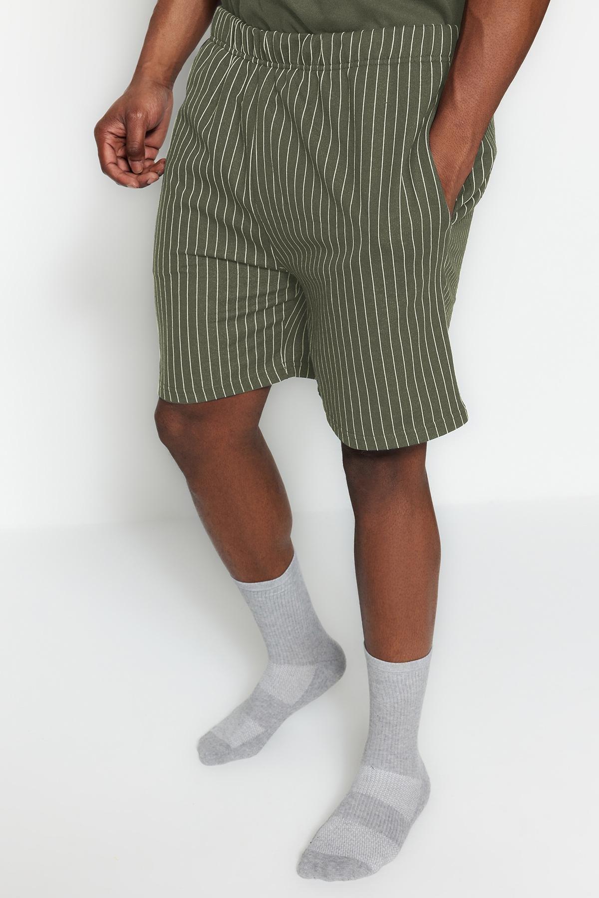Khaki Plus Size Knitted Pyjama Set, , large image number 3