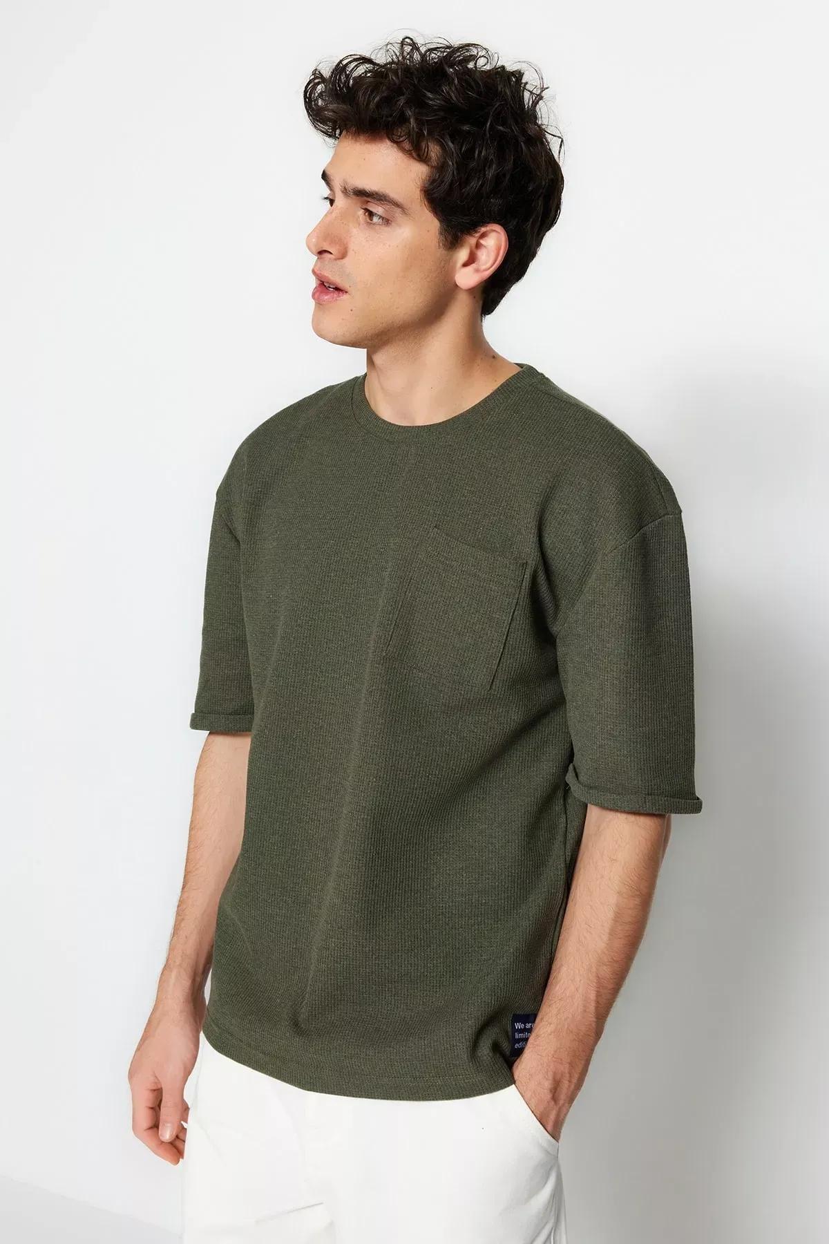 Khaki Relaxed T-Shirt, Khaki, large image number 0