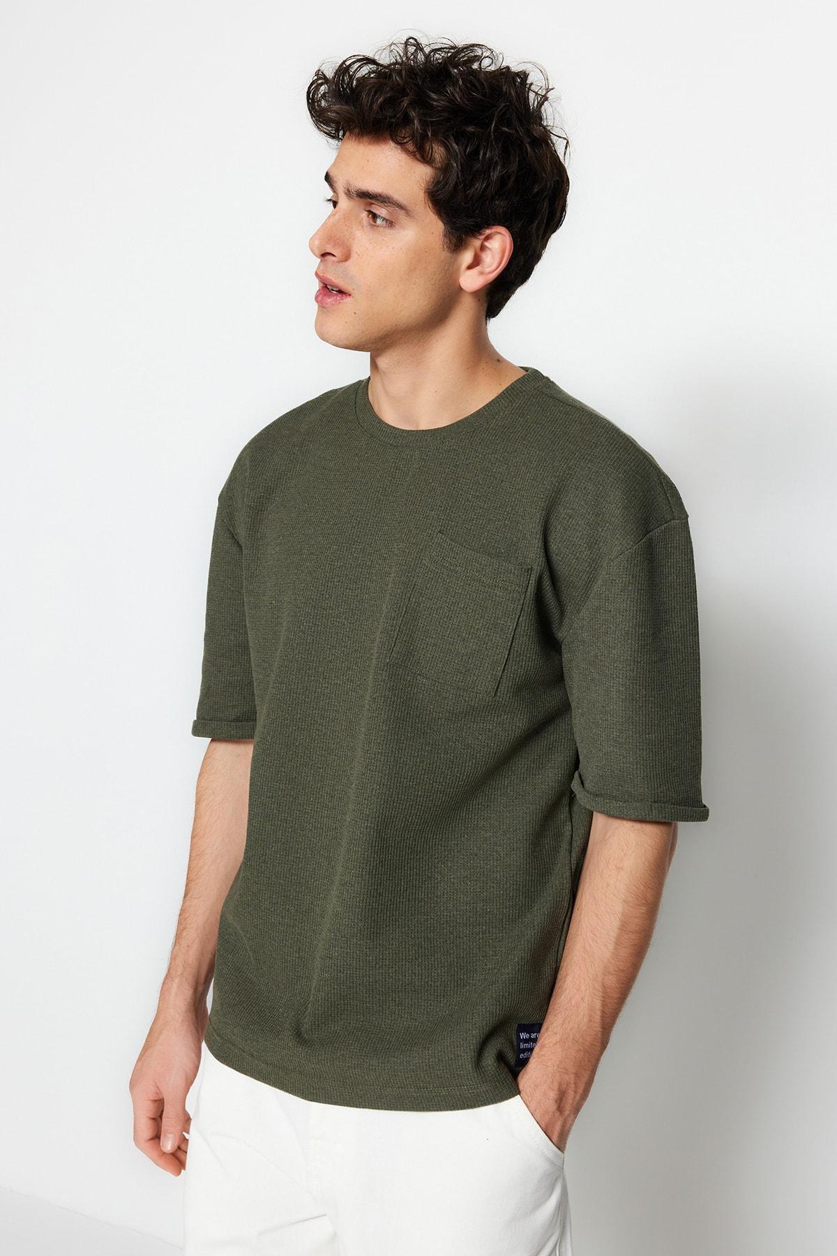 Khaki Relaxed T-Shirt, , large image number 0