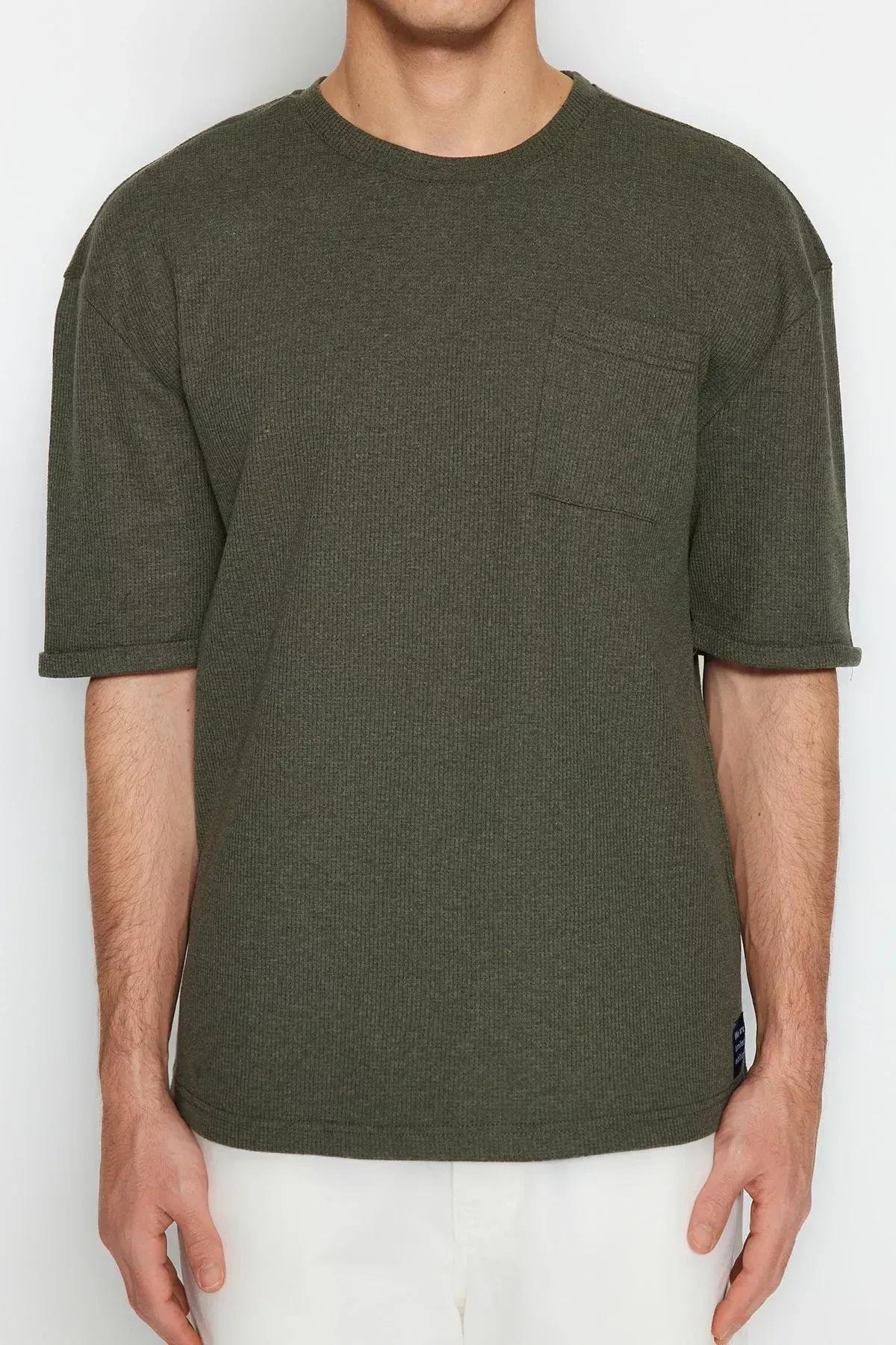 Khaki Relaxed T-Shirt, Khaki, large image number 5