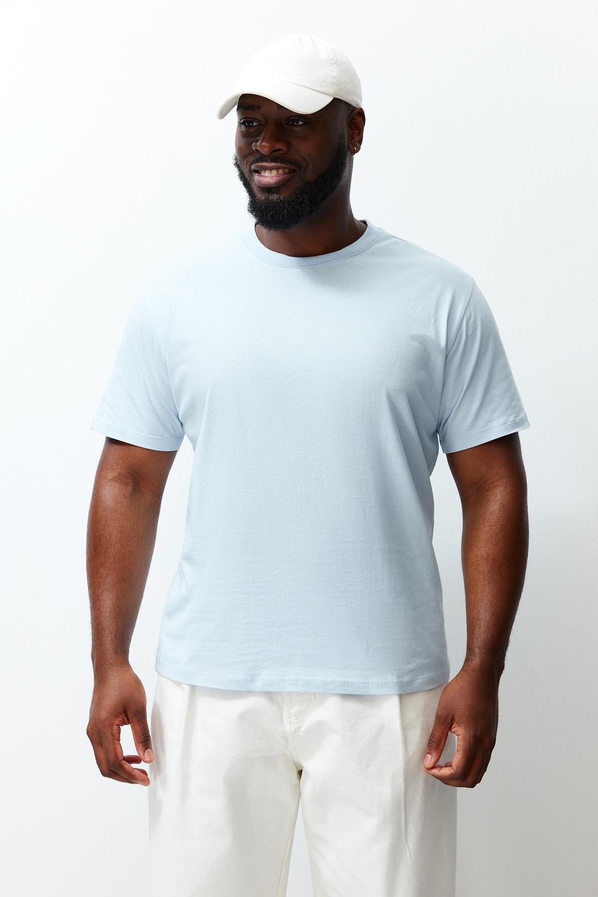 Blue Regular Plus Size T-Shirt, , large image number 2