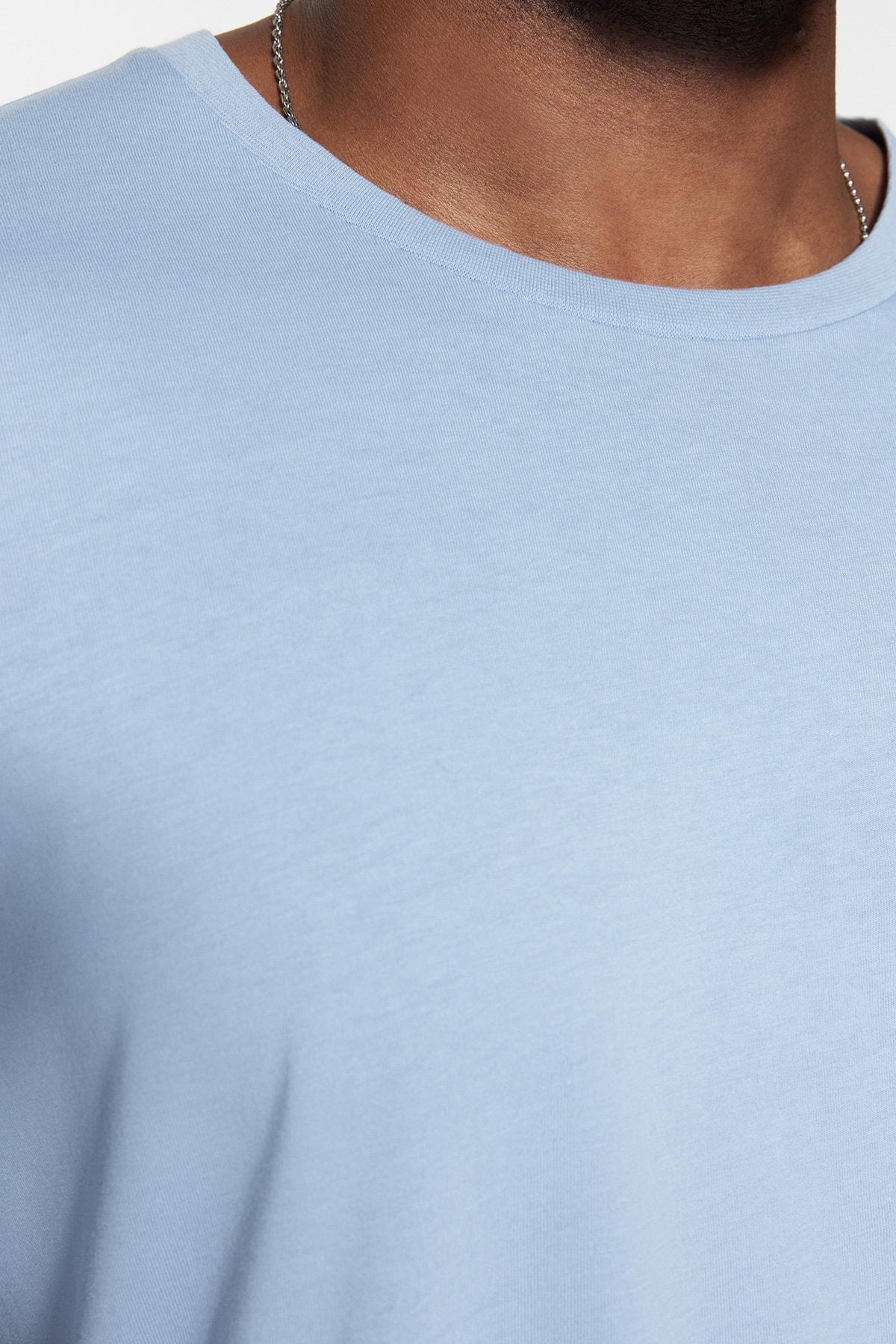 Blue Regular Plus Size T-Shirt, , large image number 3