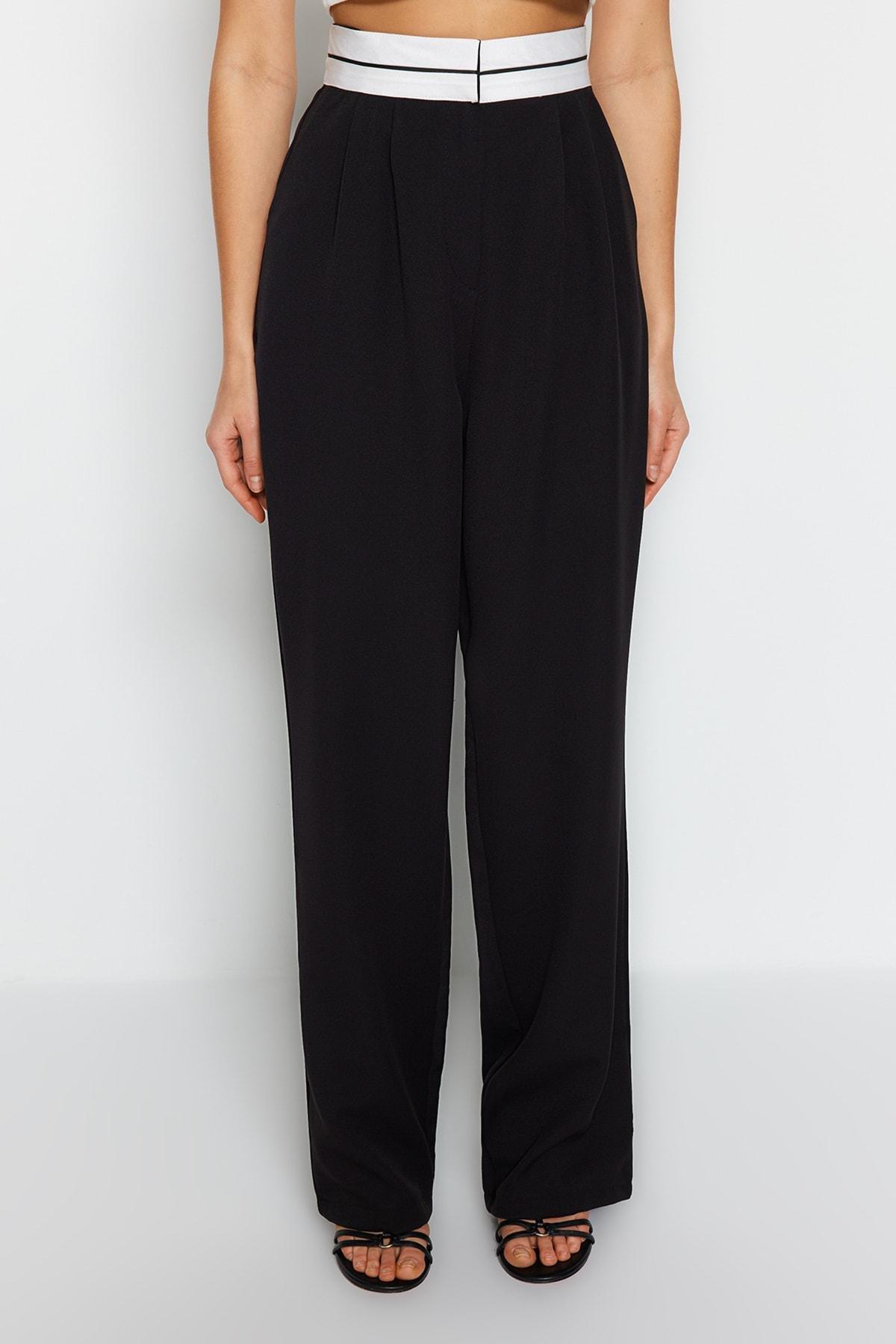 Black Wide Leg Pants, , large image number 3