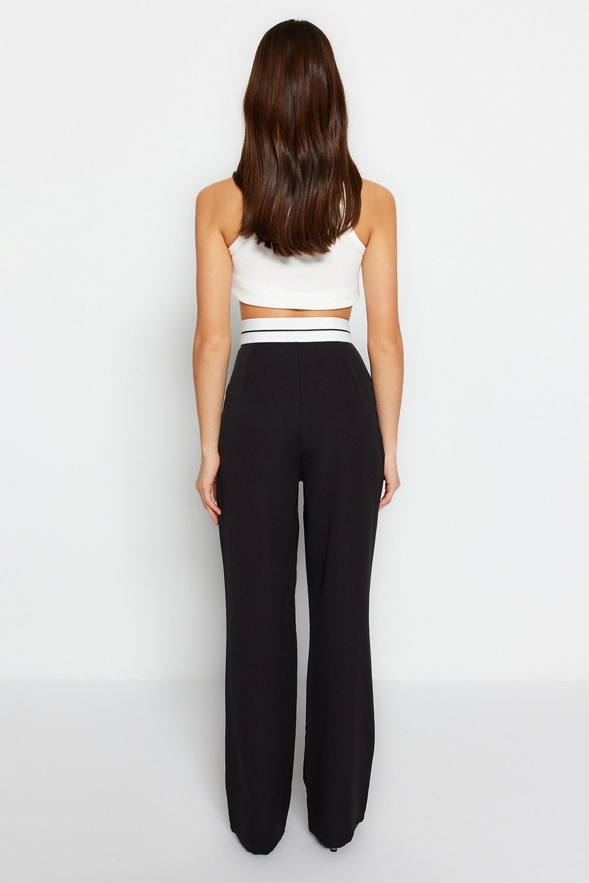 Black Wide Leg Pants, , large image number 4
