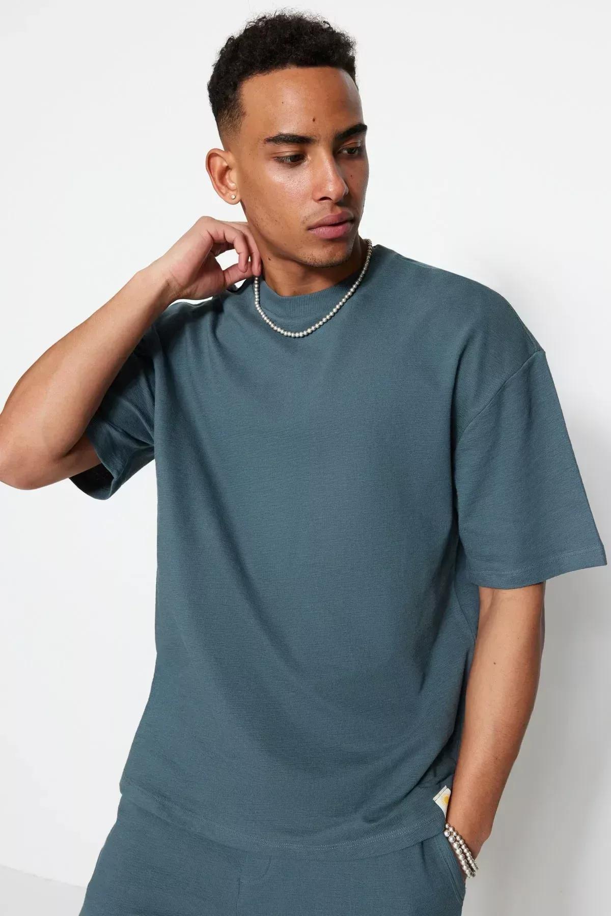 Navy Crew Neck T-Shirt, , medium
