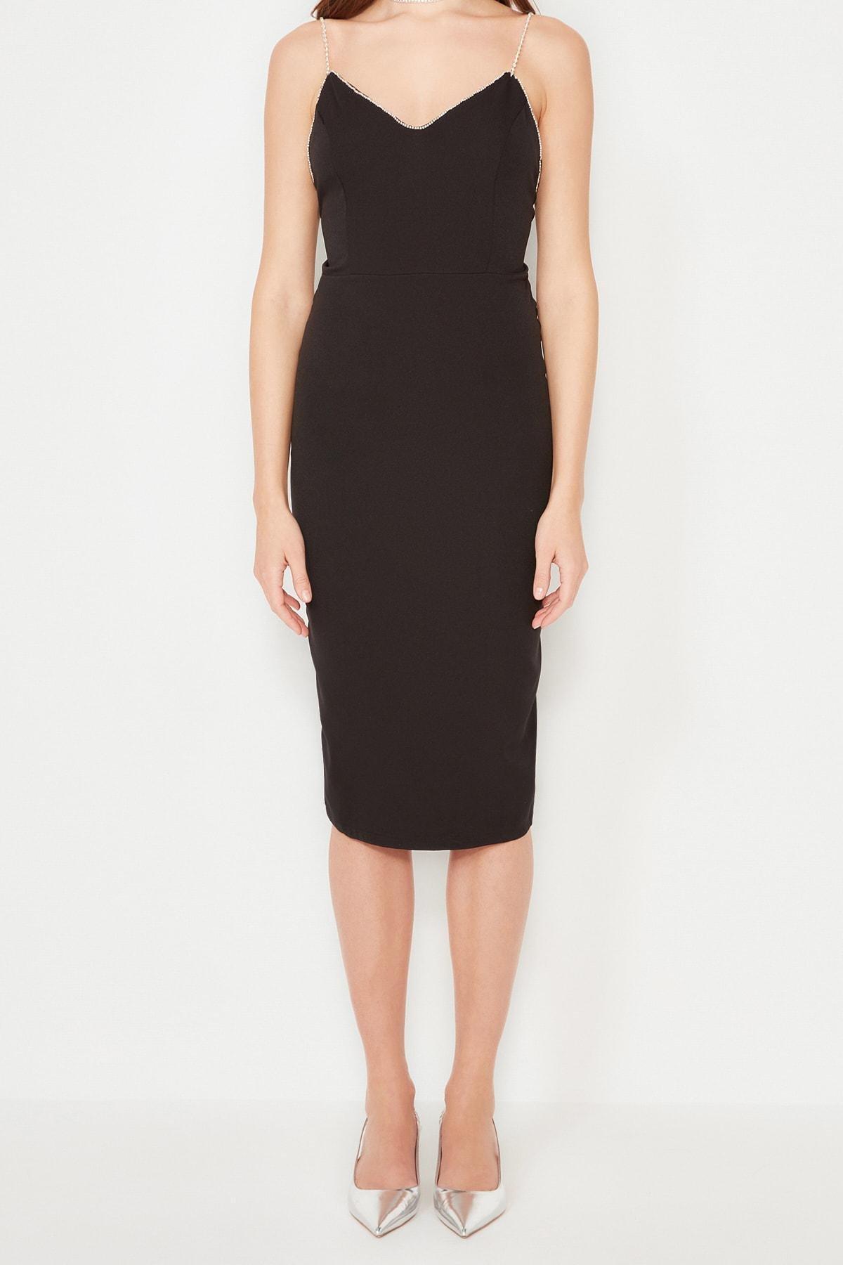 Black Bodycon Midi Dress, , large image number 4