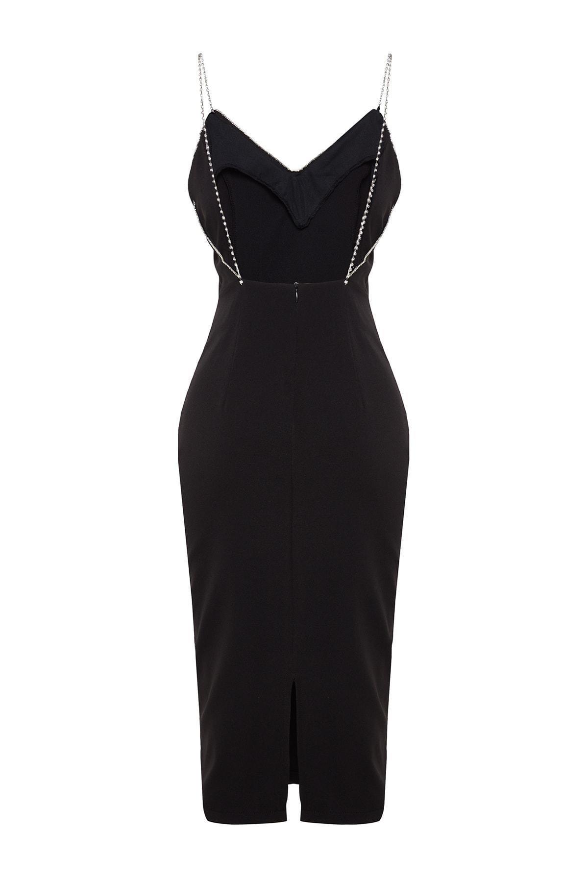 Black Bodycon Midi Dress, , large image number 7