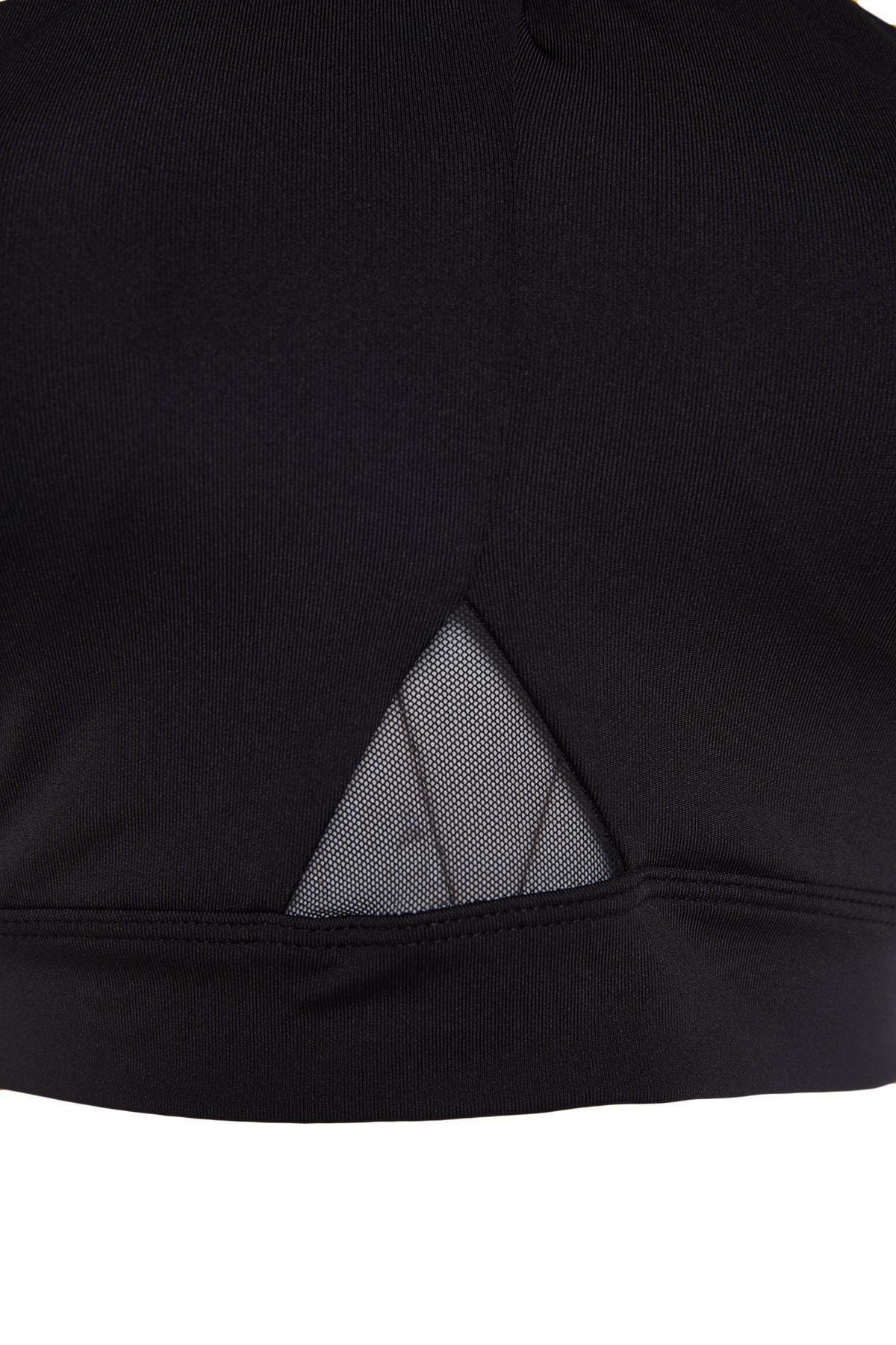 Black V-Neck Sports Bra, , large image number 5