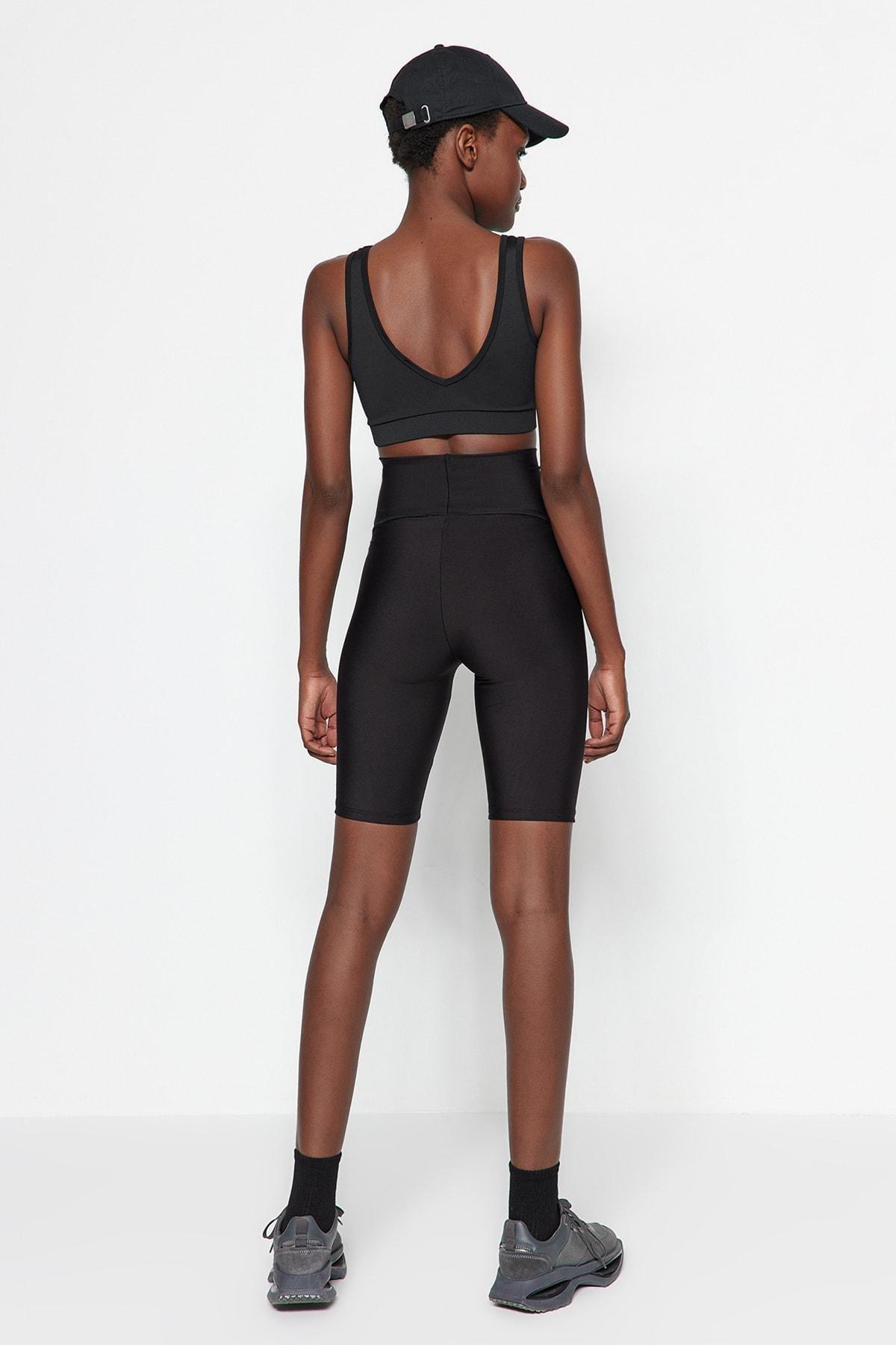 Black High Waist Sports Leggings, , large image number 5