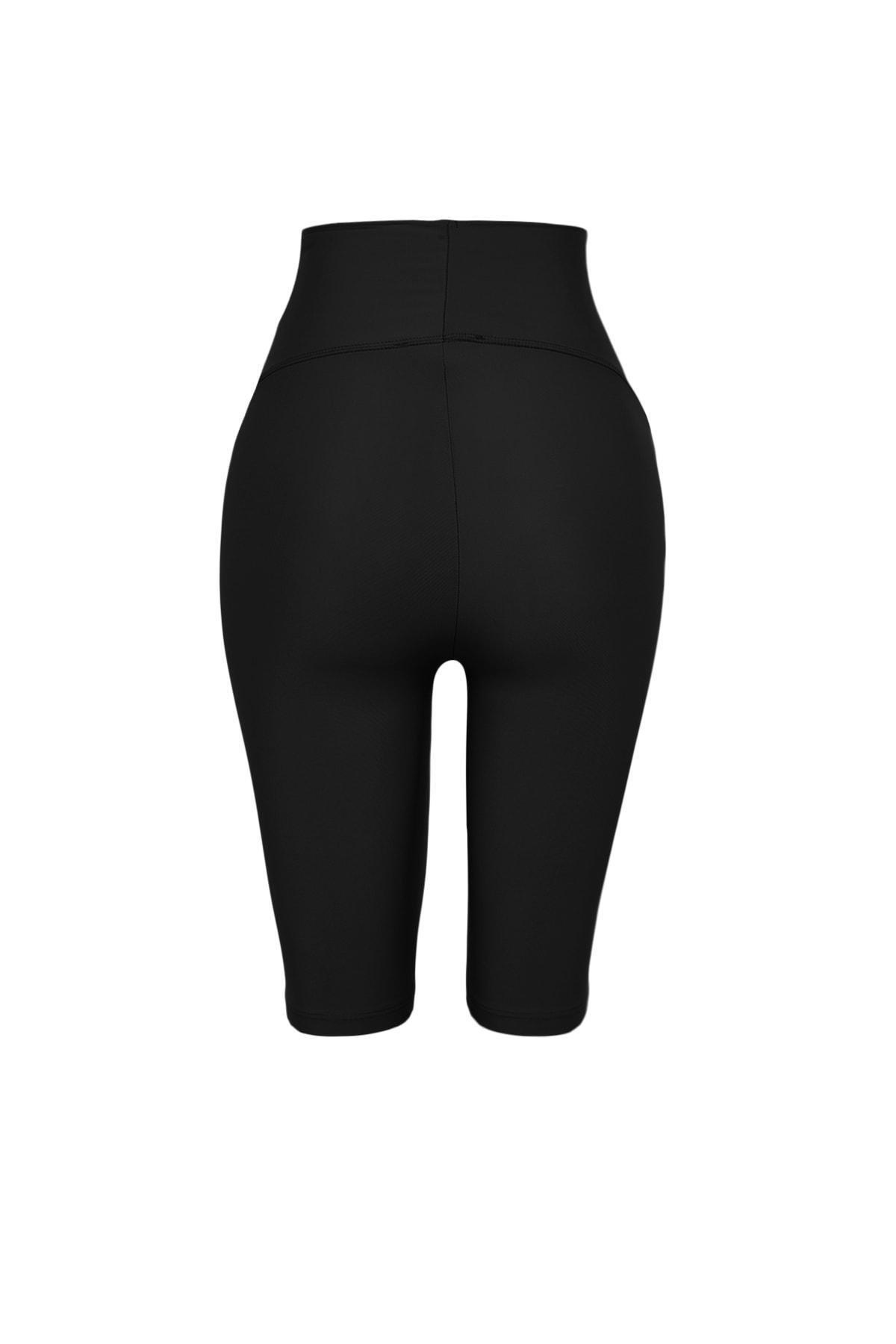 Black High Waist Sports Leggings, , large image number 8