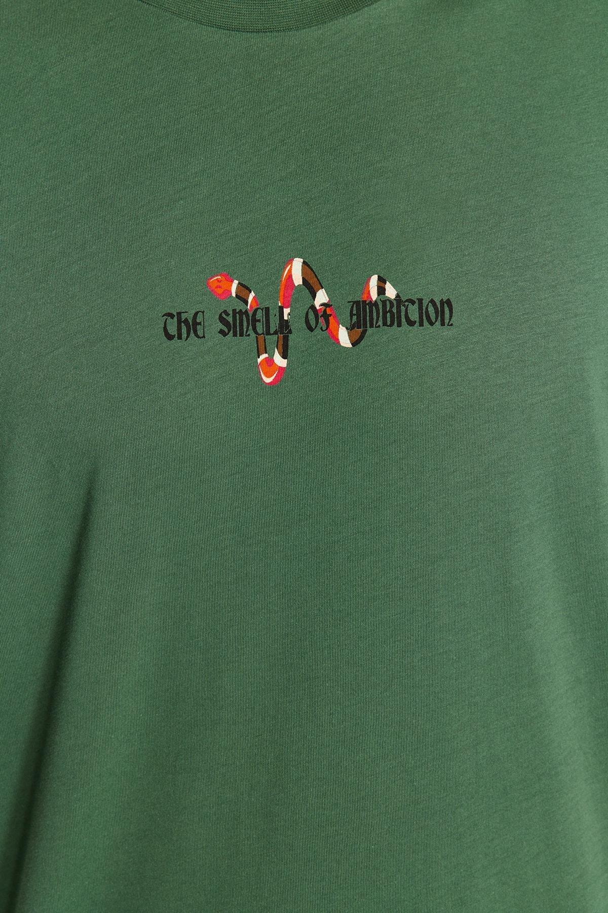 Green Printed Oversize T-Shirt, , large image number 4