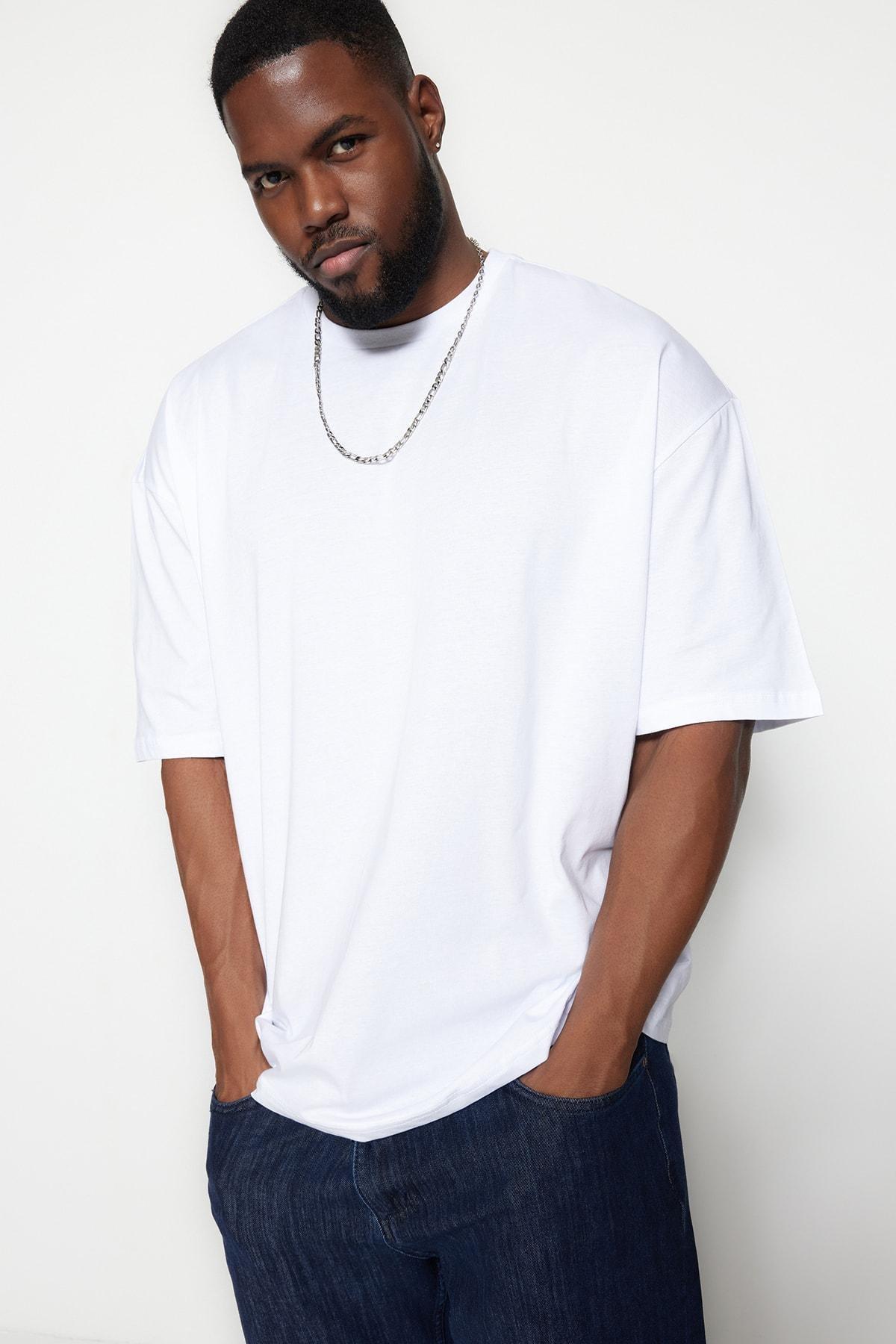 White Plus Size T-Shirt, , large image number 0