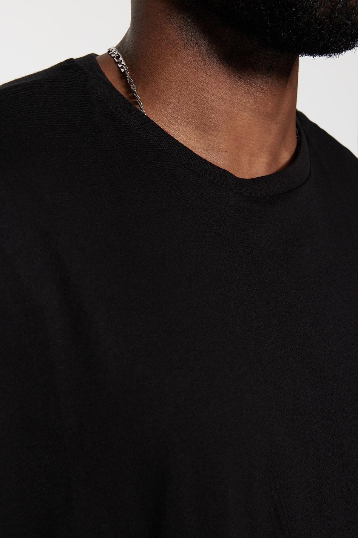Black Oversize Plus Size T-Shirt, , large image number 8