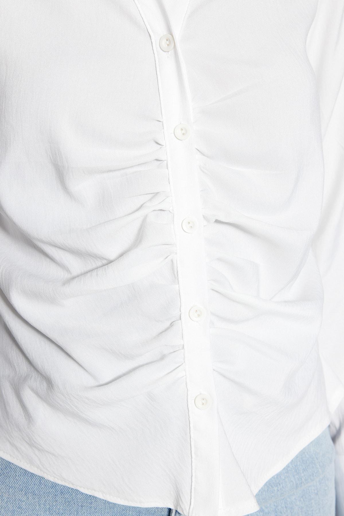 White Fitted Shirt, White, large image number 3