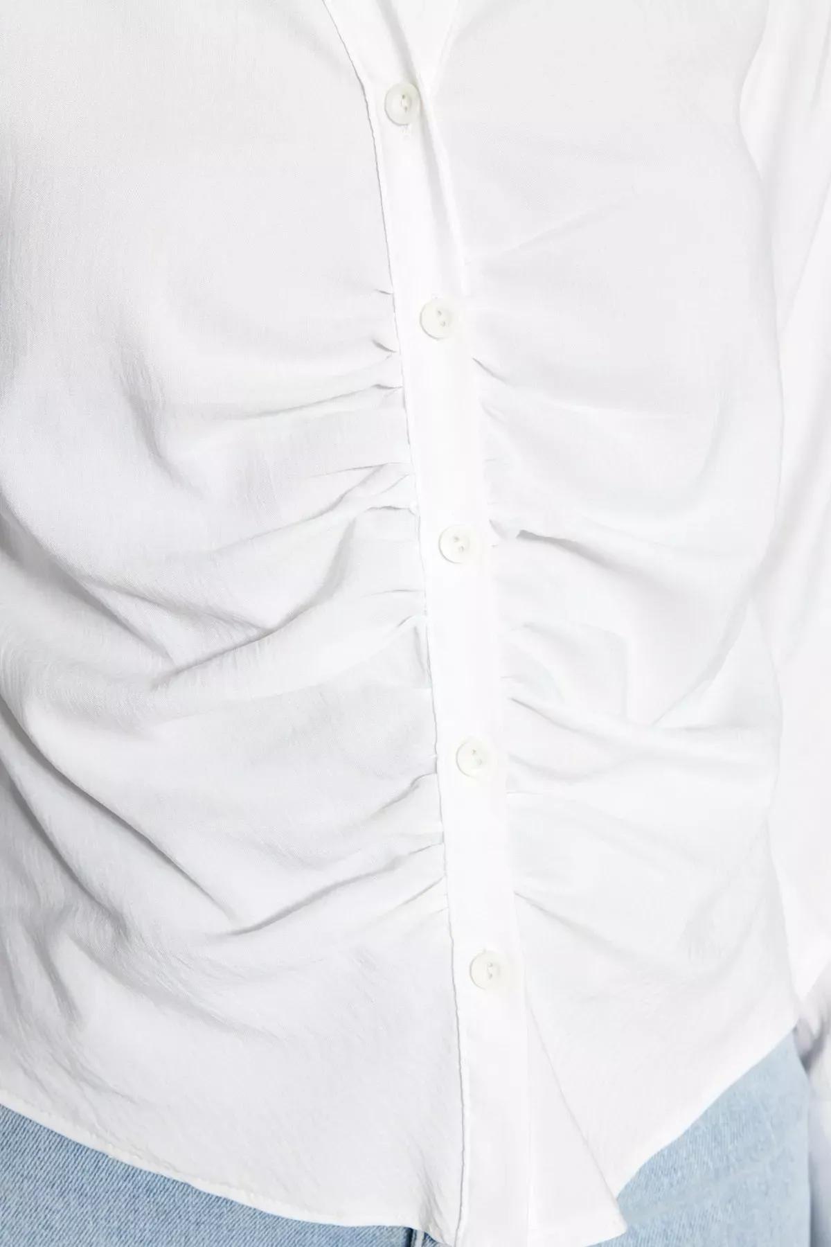 قميص بقصة ضيقة، أبيض, White, large image number 3
