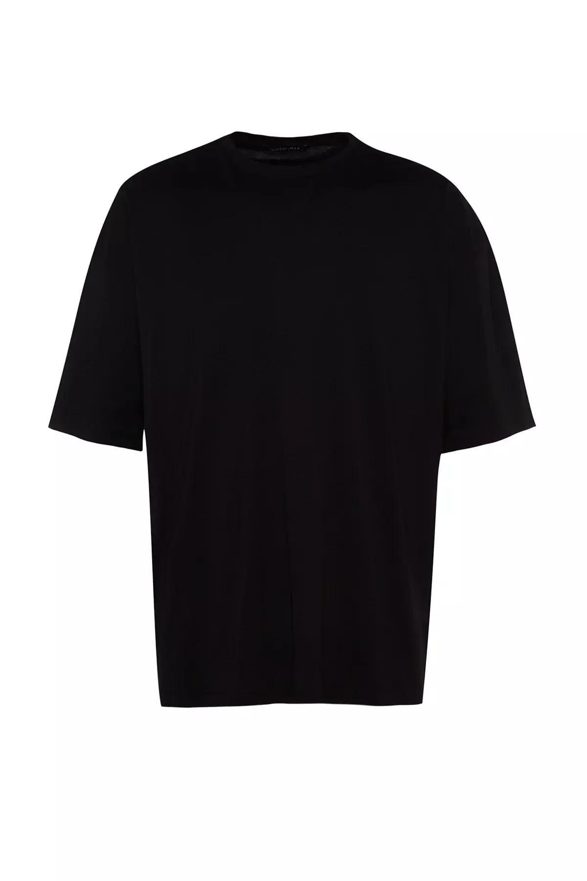 Black Printed Oversize T-Shirt, Black, large image number 5