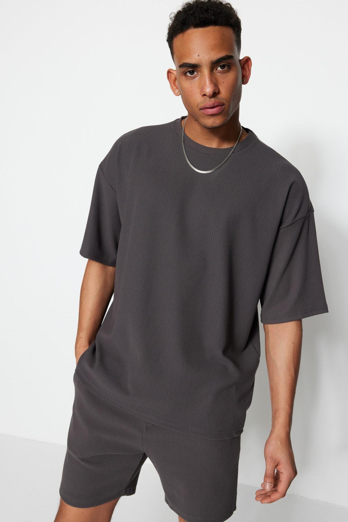 Gray Oversize T-Shirt, , large image number 0