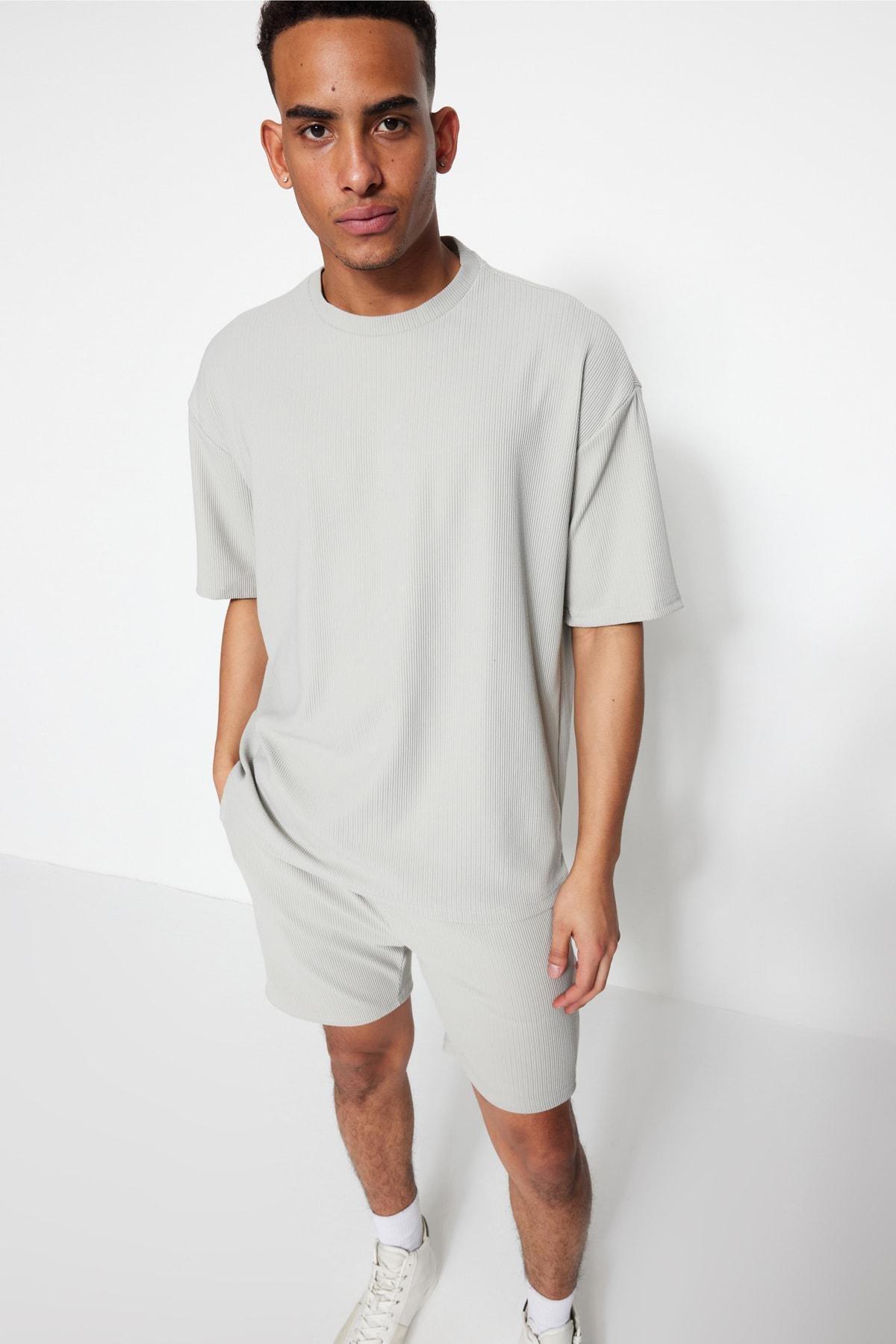 Gray Oversize T-Shirt, , large image number 3