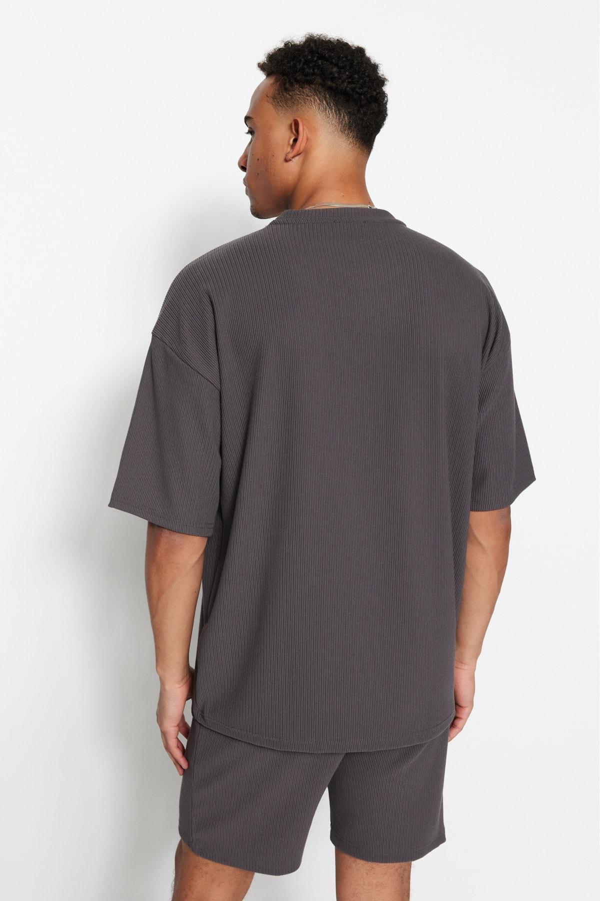 Gray Oversize T-Shirt, , large image number 6