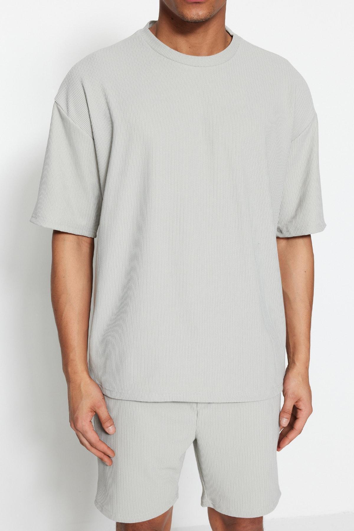 Gray Oversize T-Shirt, , large image number 7