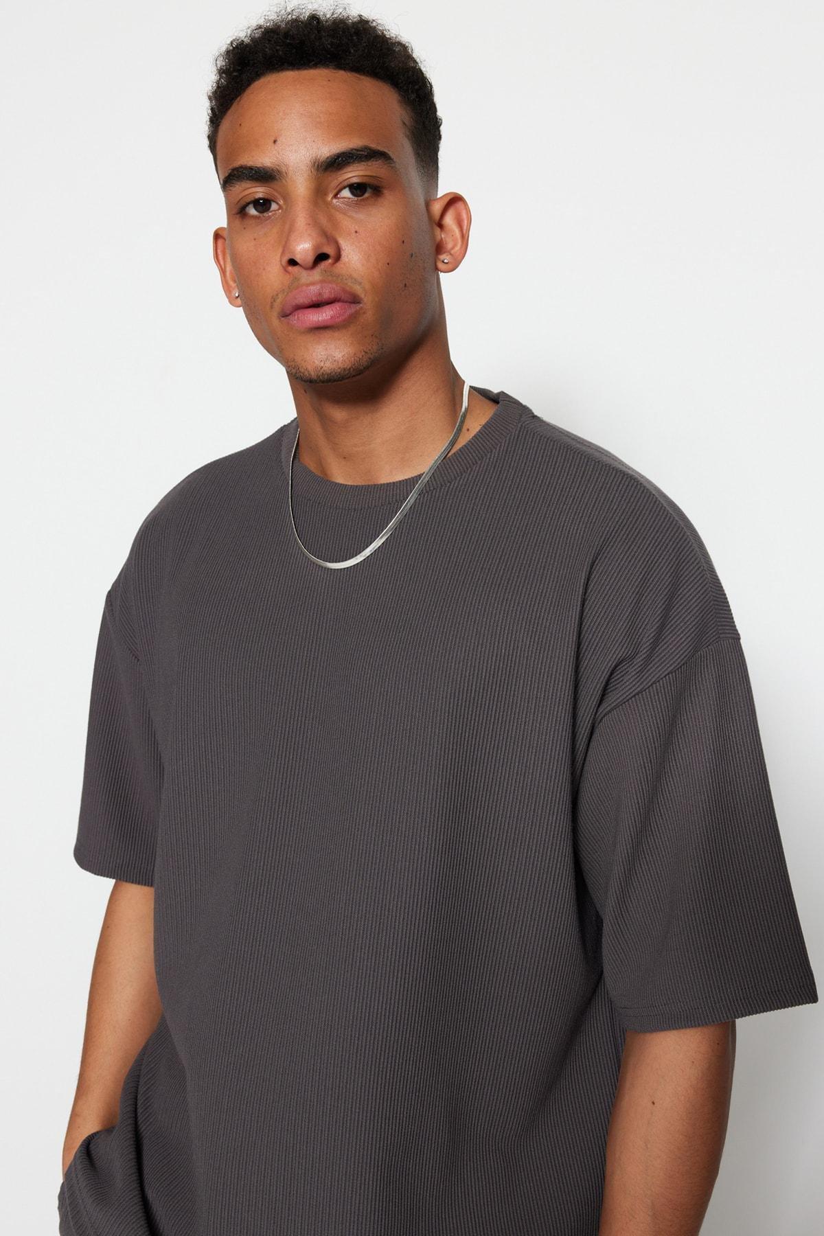 Gray Oversize T-Shirt, , large image number 9