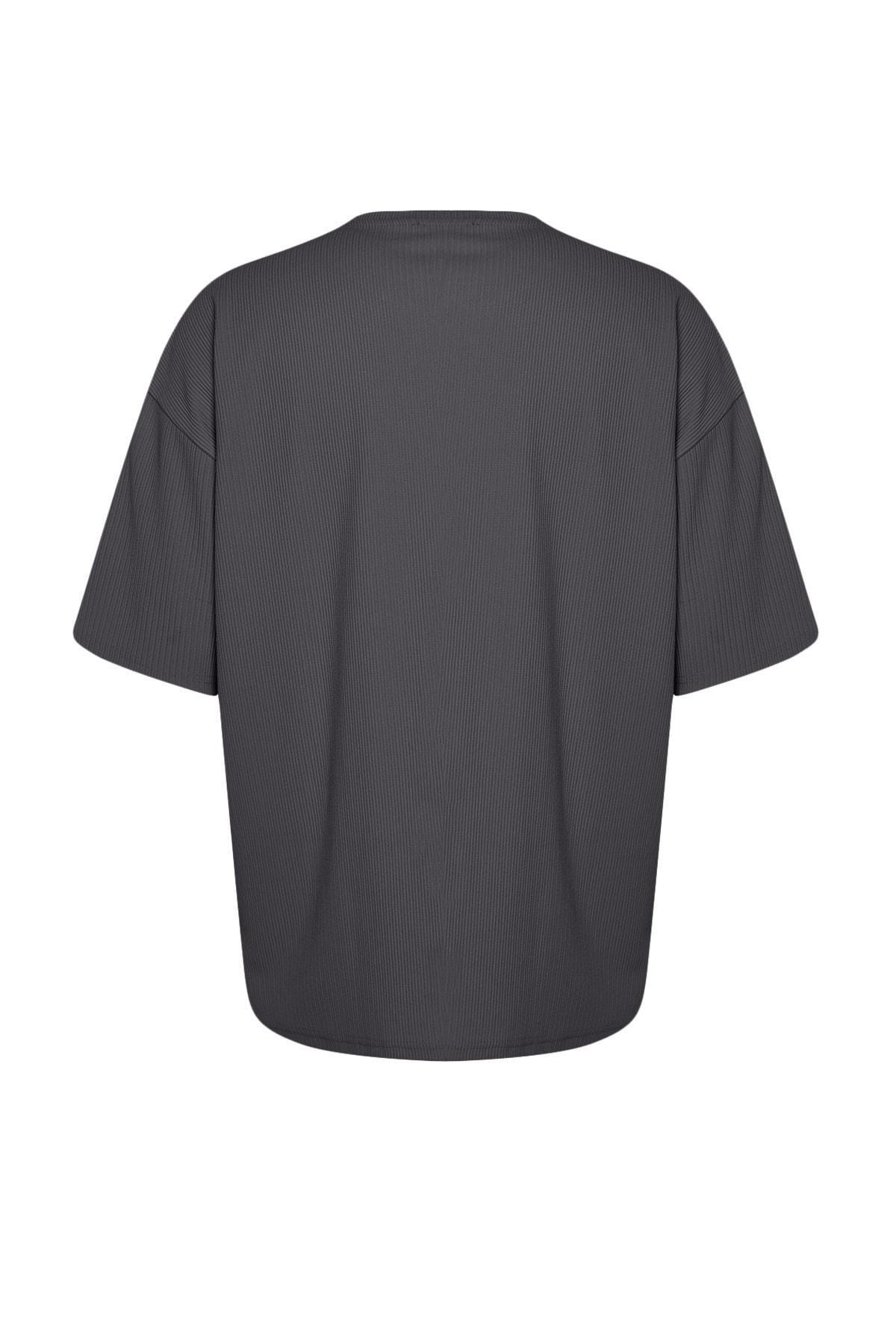 Gray Oversize T-Shirt, , large image number 13