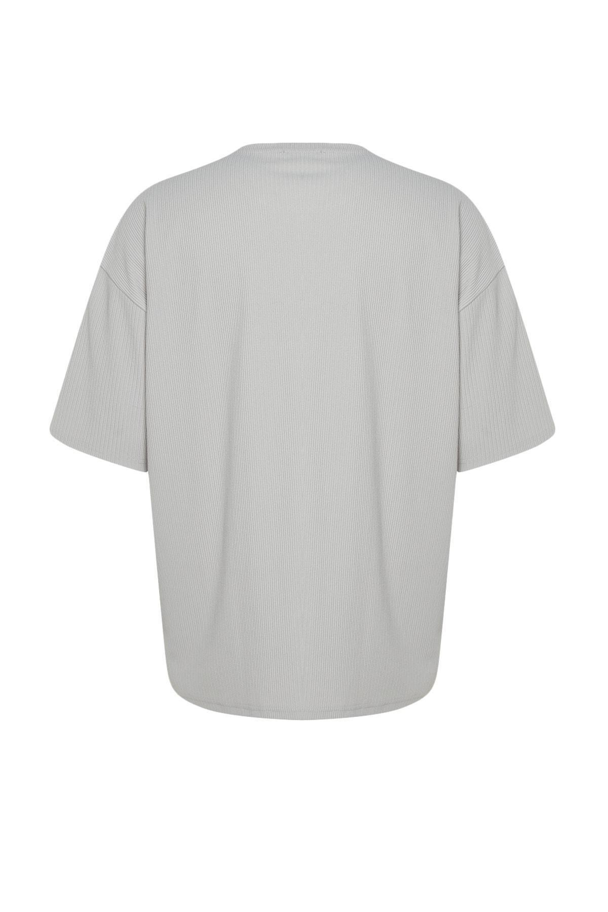 Gray Oversize T-Shirt, , large image number 14