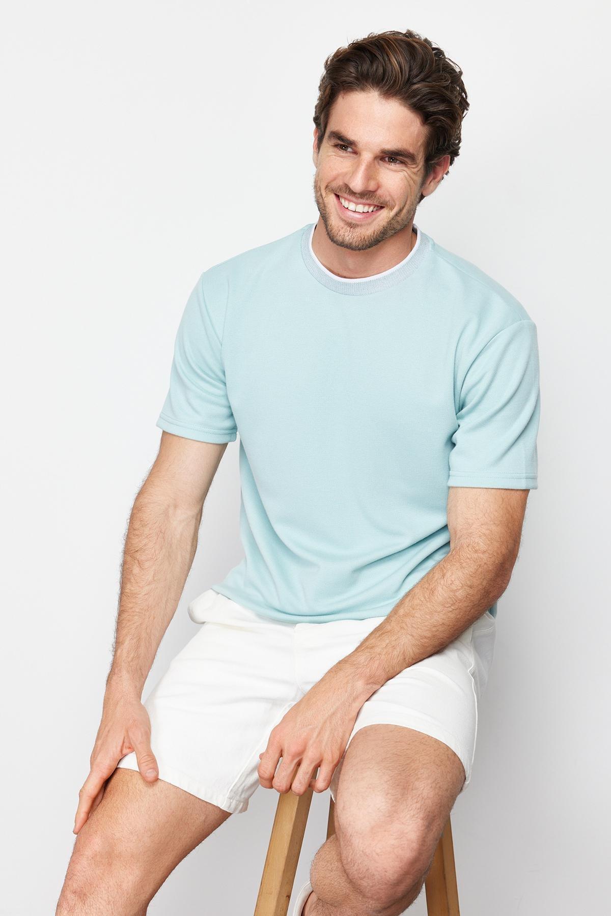 Blue Relaxed Fit T-Shirt, , large image number 0