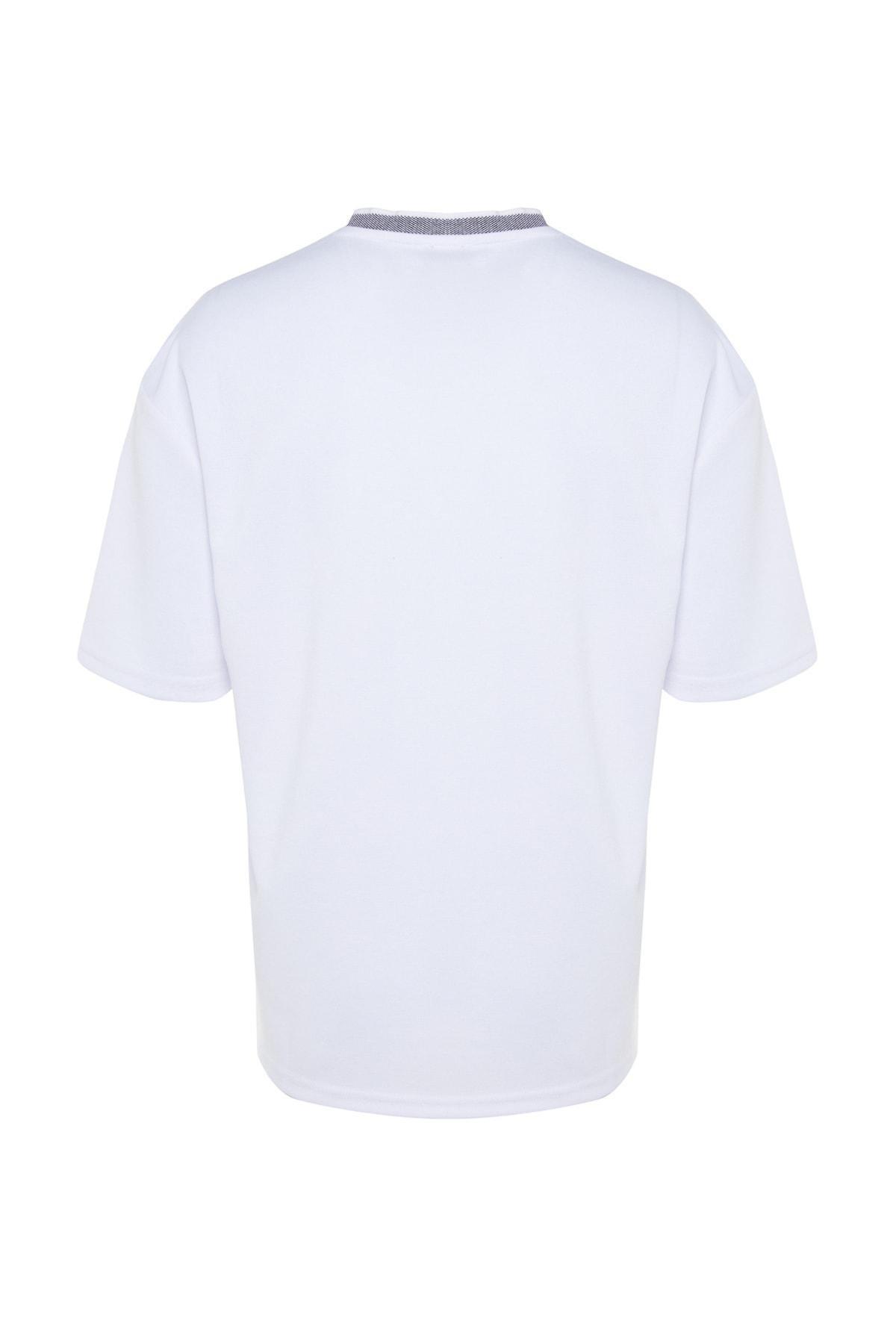 White Relaxed T-Shirt, , large image number 6