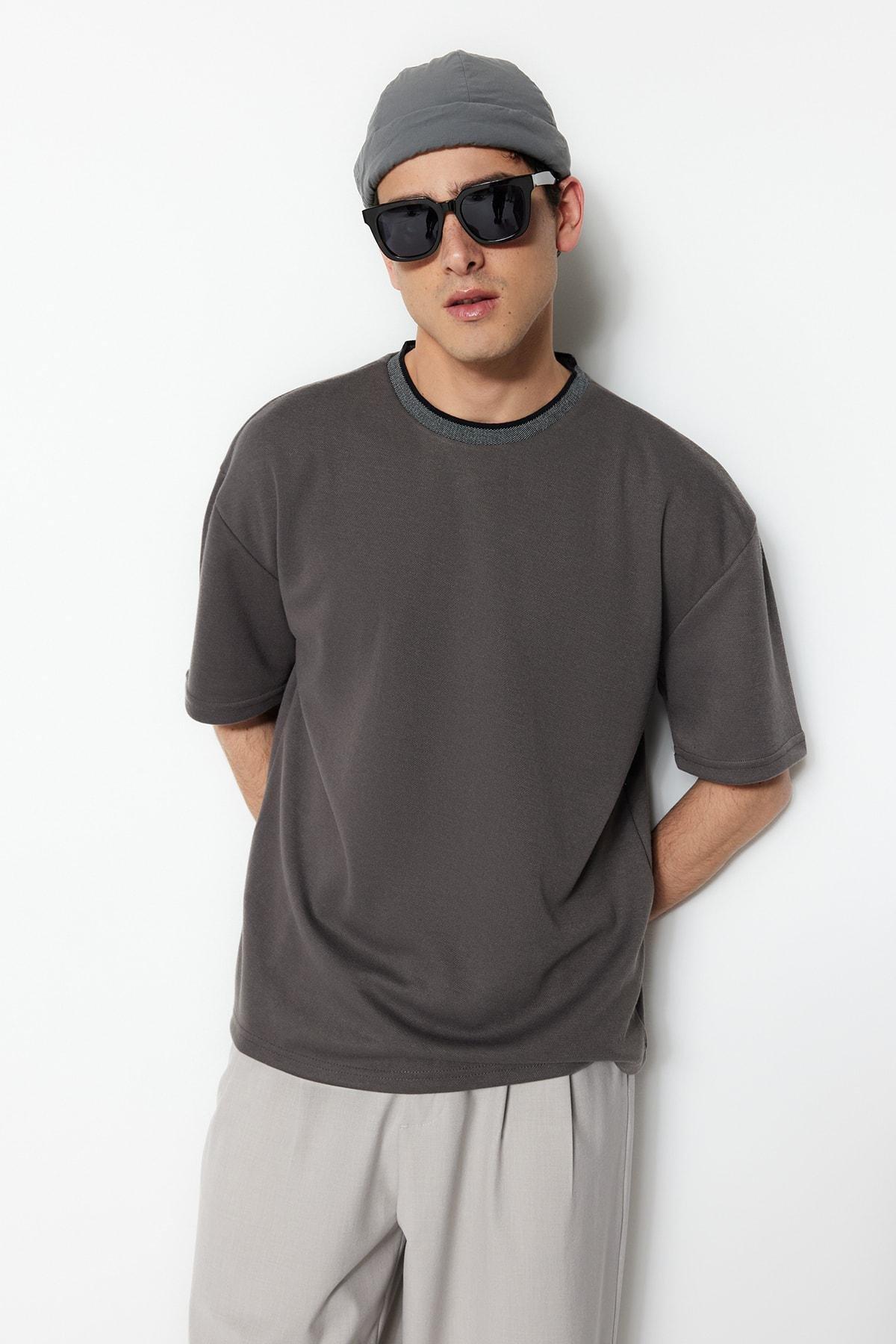 Grey Relaxed T-Shirt, , large image number 0