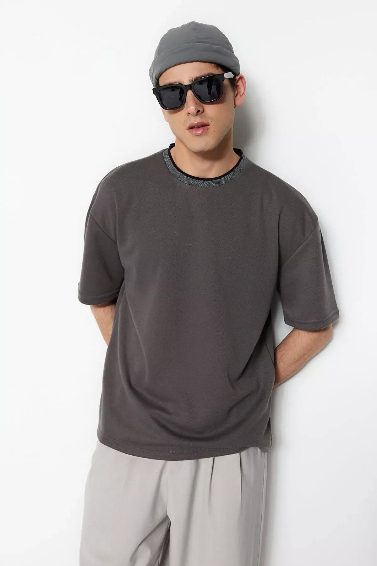 Grey Relaxed T-Shirt, , large image number 1