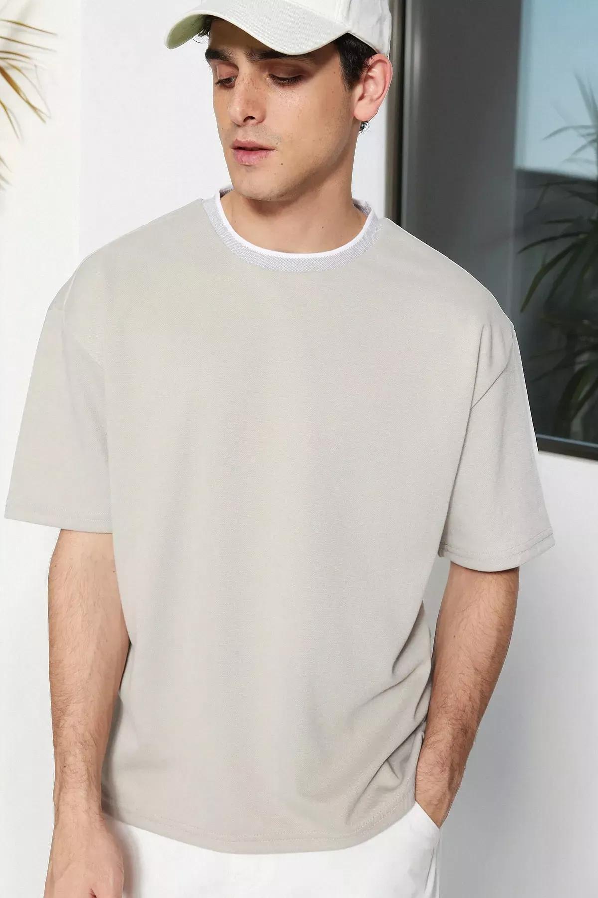 Grey Relaxed T-Shirt, , large image number 3