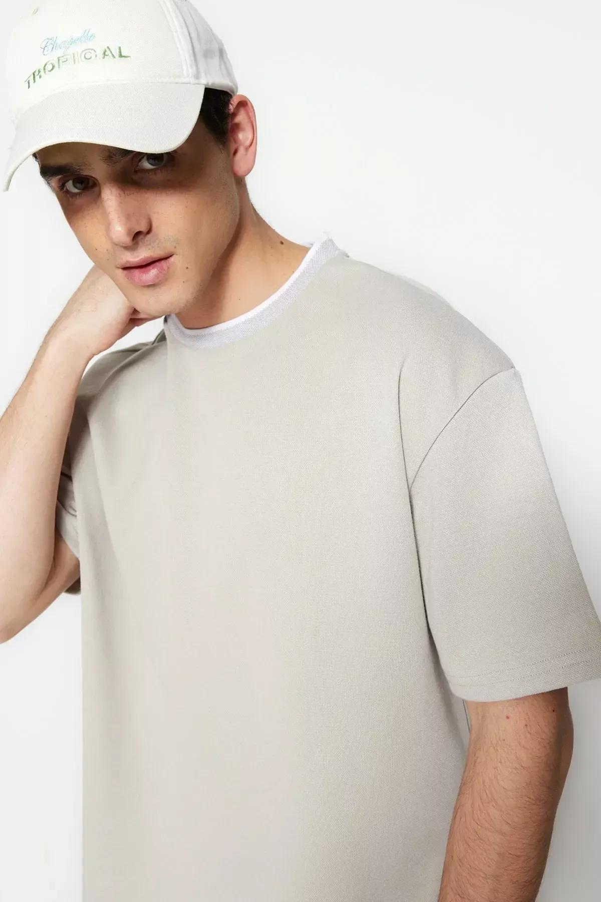 Grey Relaxed T-Shirt, , large image number 6