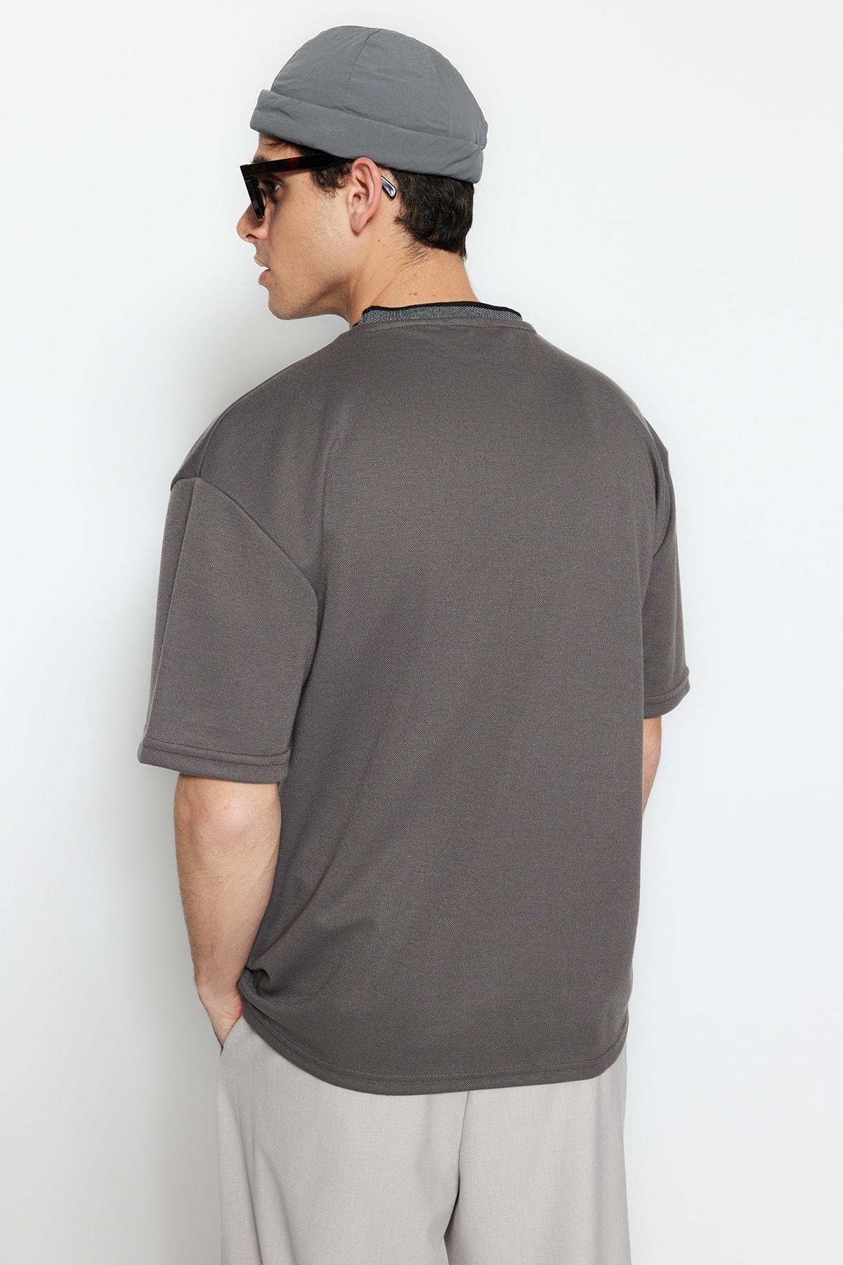 Grey Relaxed T-Shirt, , large image number 7