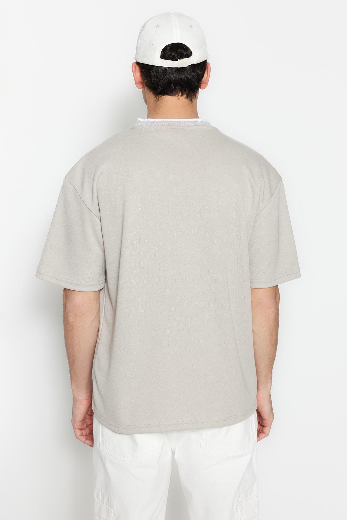 Grey Relaxed T-Shirt, , large image number 9